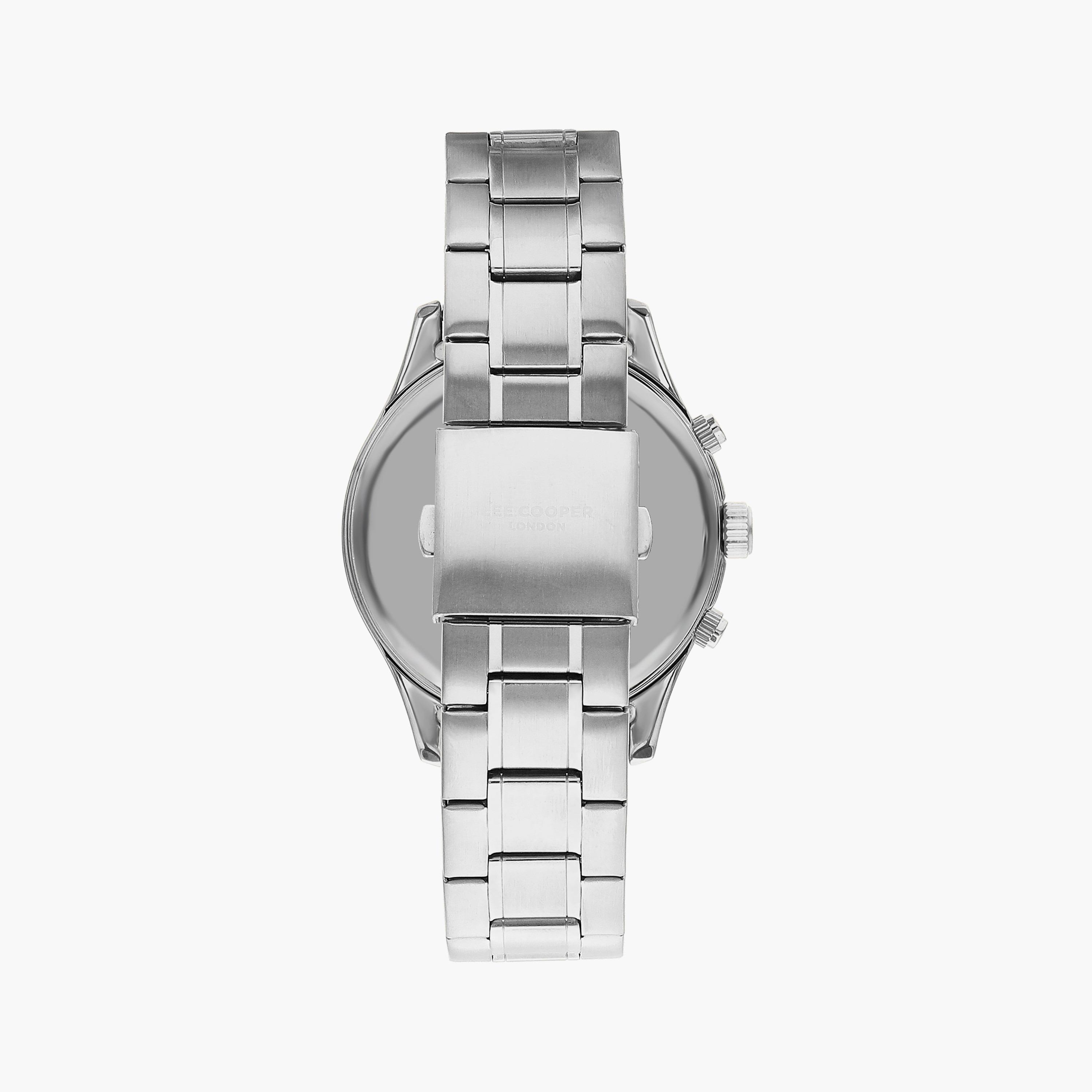ساعة كرونوغراف فضية بسوار ستانلس ستيل من لي كوبر للرجال | LC07670.390-men-watchesandjewellery-watches-image-3