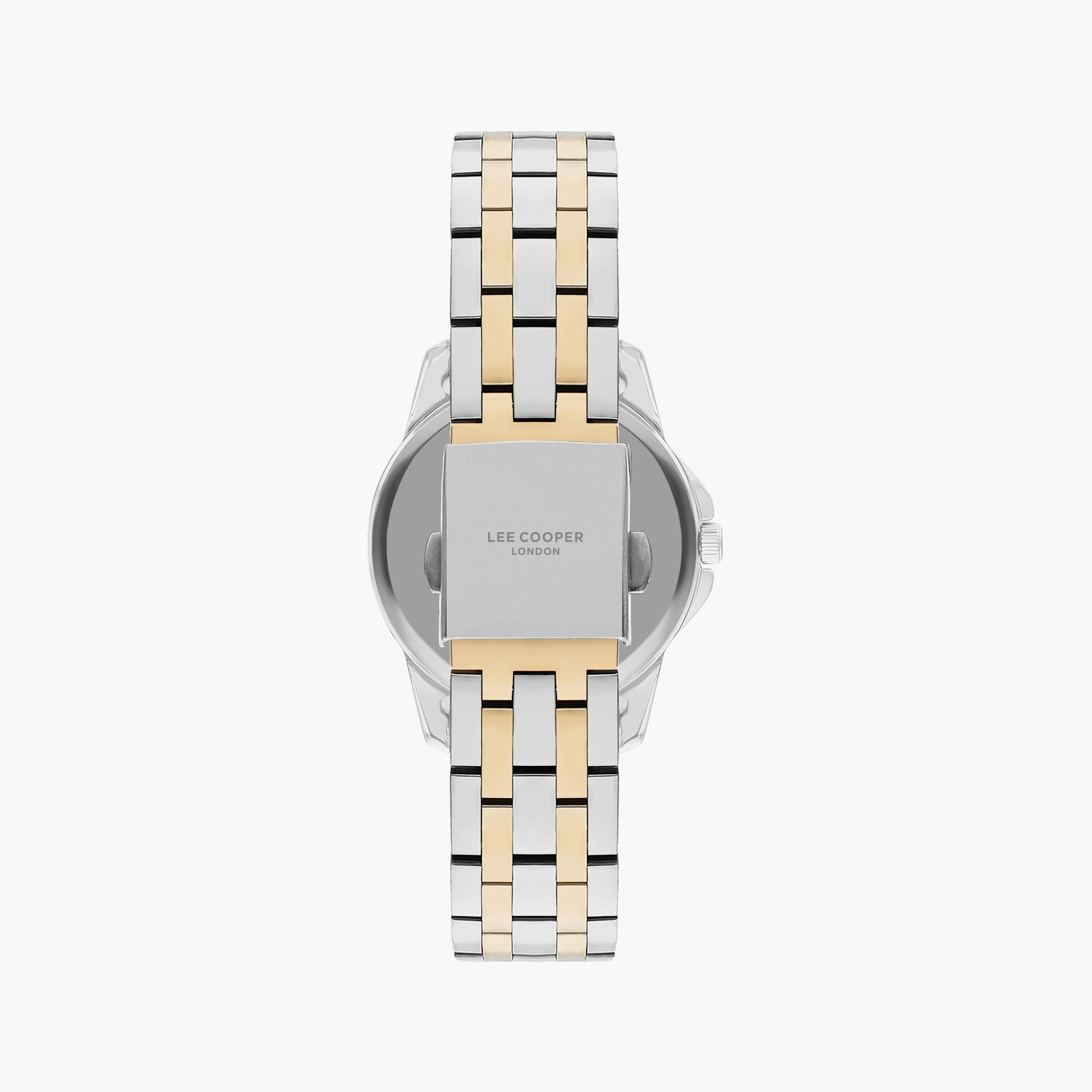 ساعة أنالوج فضية وذهبية بسوار ستانلس ستيل من لي كوبر للنساء | LC07683.230-women-watchesandjewellery-watches-image-3