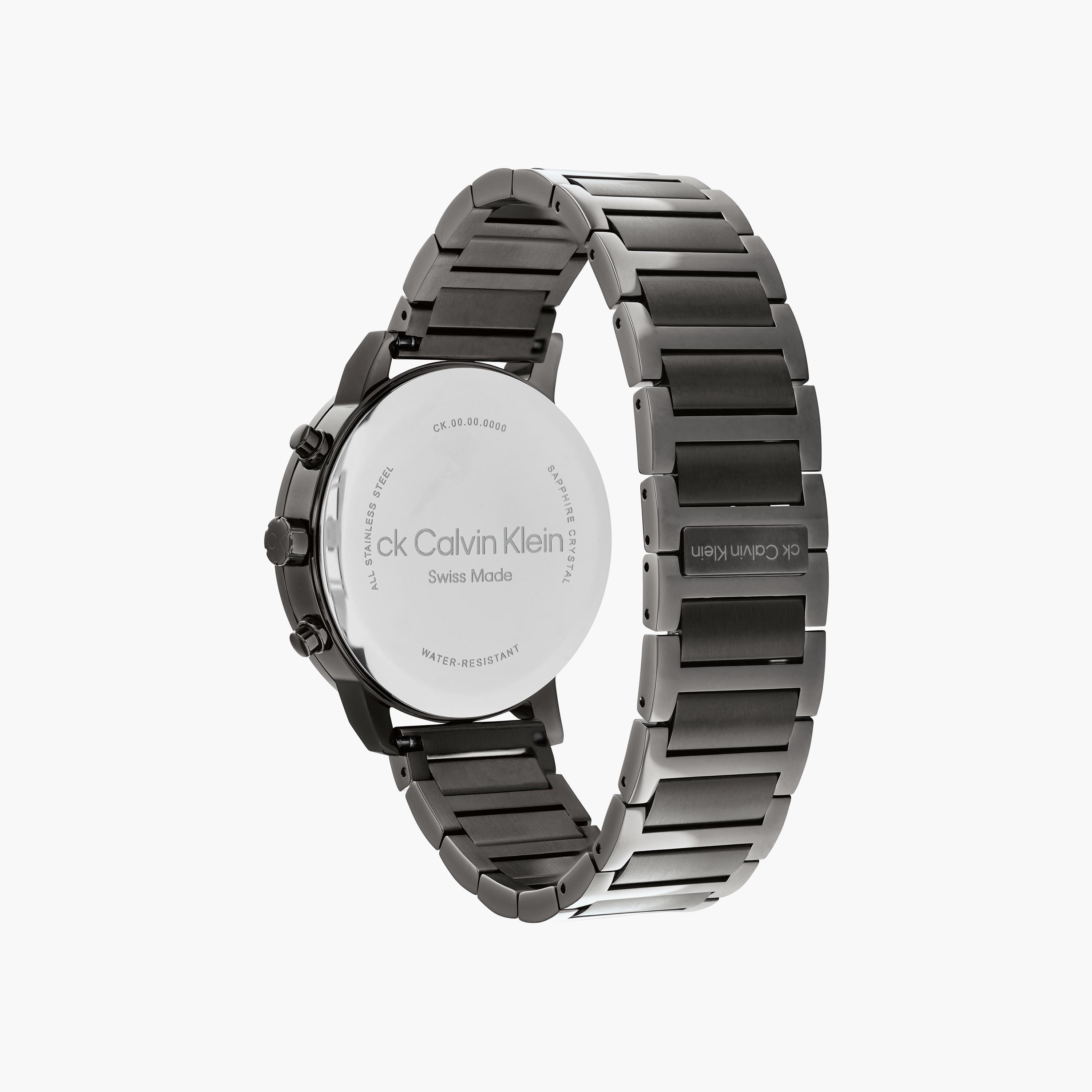 ساعة كرونوغراف للرجال بسوار ستانلس ستيل باللون الرمادي من كالفن كلاين | 25000027-men-watchesandjewellery-watches-image-3