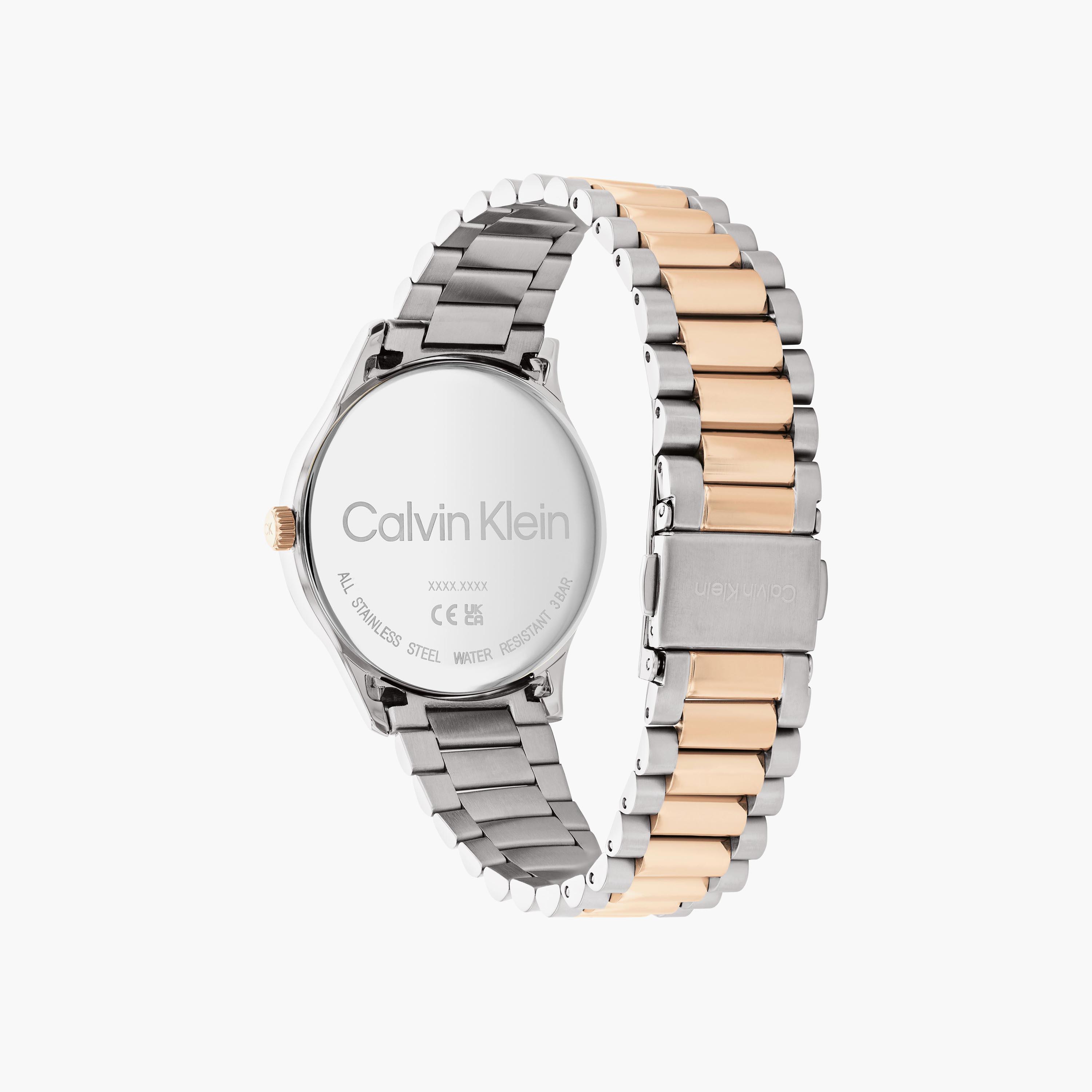 Calvin Klein Silver & Rose Gold Analog Stainless Steel Strap Watch | 25200044-men-watchesandjewellery-watches-image-3