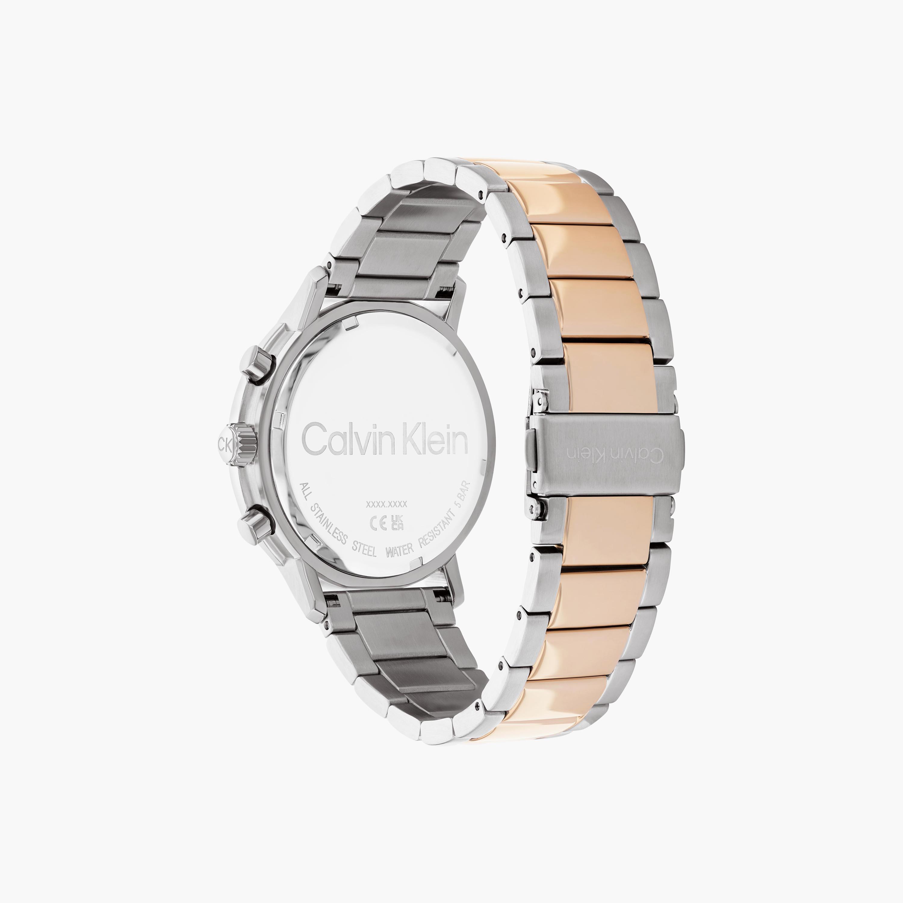 ساعة انالوج للرجال بلون فضي ووردي ذهبي بسوار ستانلس ستيل من كالفن كلاين | 25200064-men-watchesandjewellery-watches-image-3