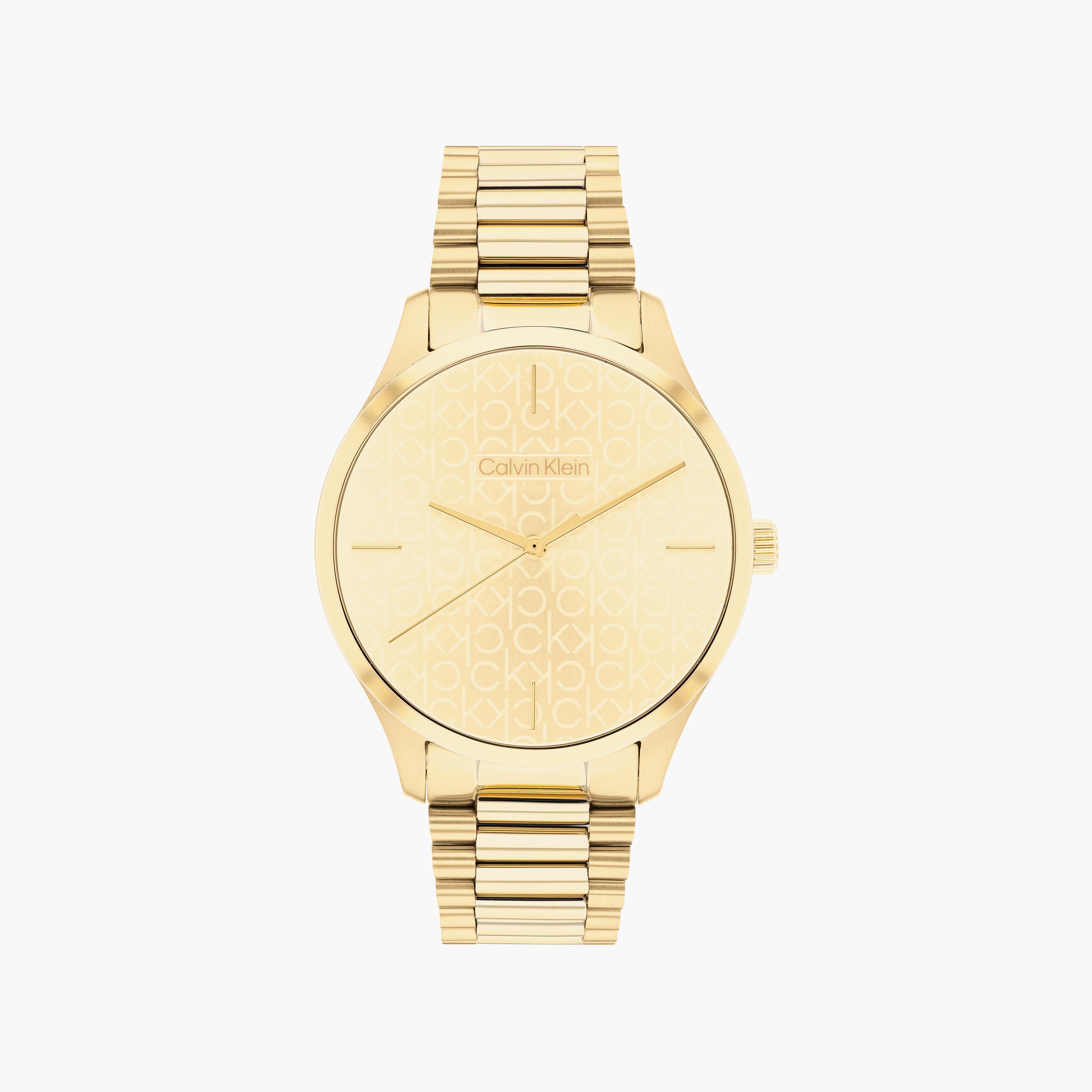 ساعة انالوج بلون ذهبي بسوار ستانلس ستيل من كالفن كلاين | 25200221-women-watchesandjewellery-watches-image-1