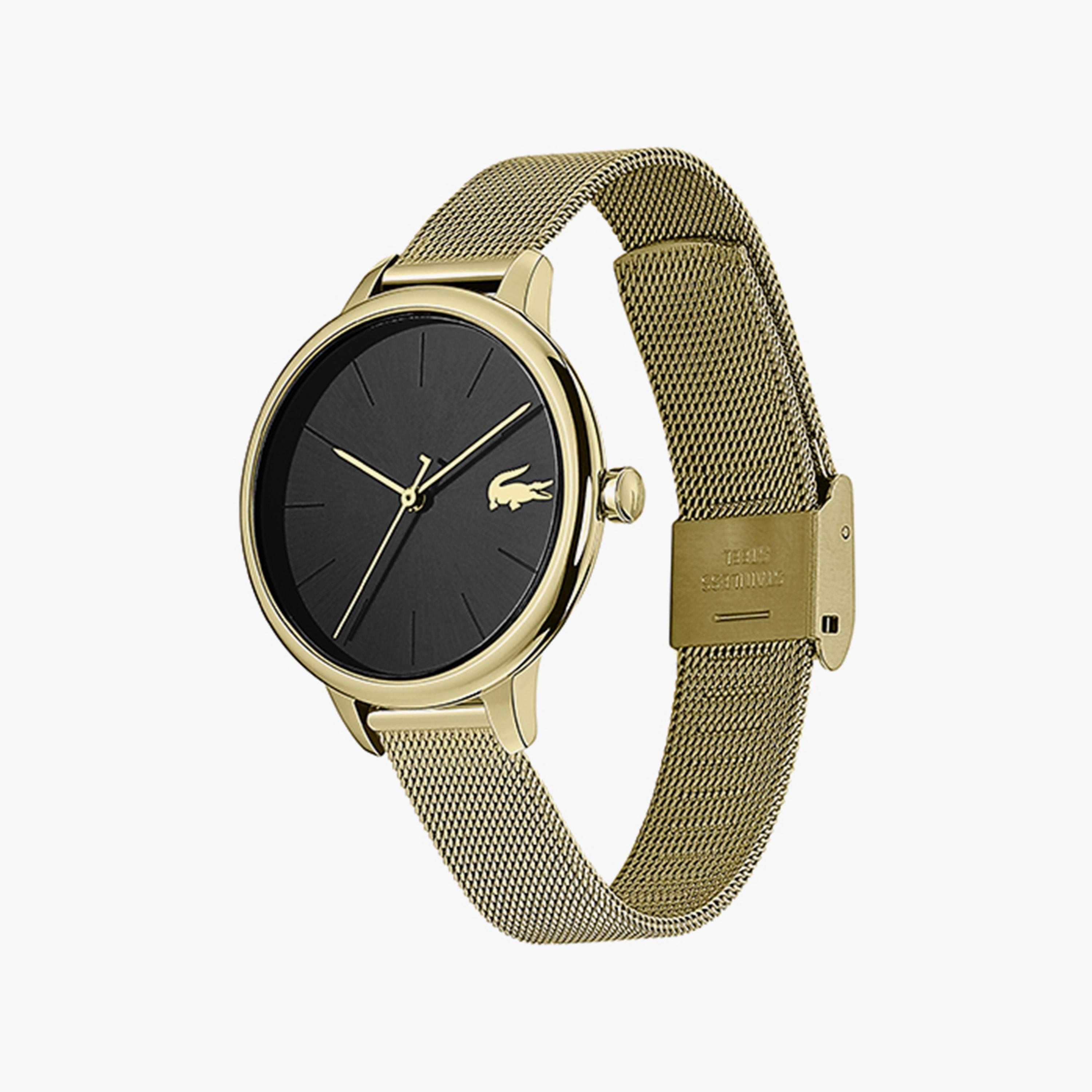 ساعة أنالوج للنساء 34 ملم بسوار ستانلس ستيل ذهبي من لاكوست | 2001102-women-watchesandjewellery-watches-image-2