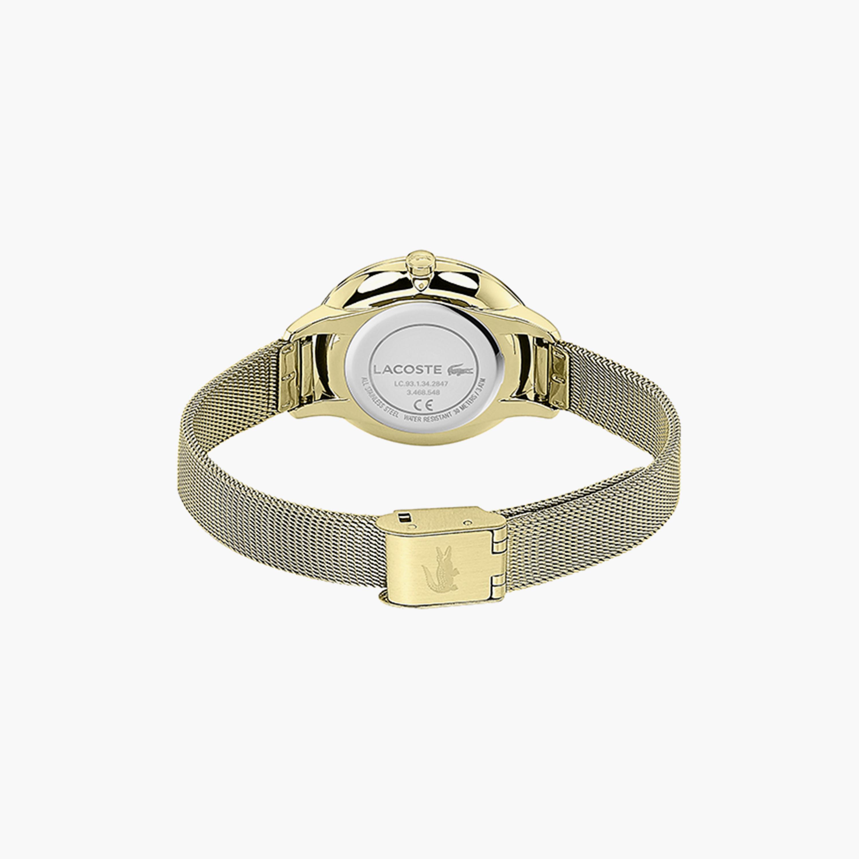 ساعة أنالوج للنساء 34 ملم بسوار ستانلس ستيل ذهبي من لاكوست | 2001102-women-watchesandjewellery-watches-image-3