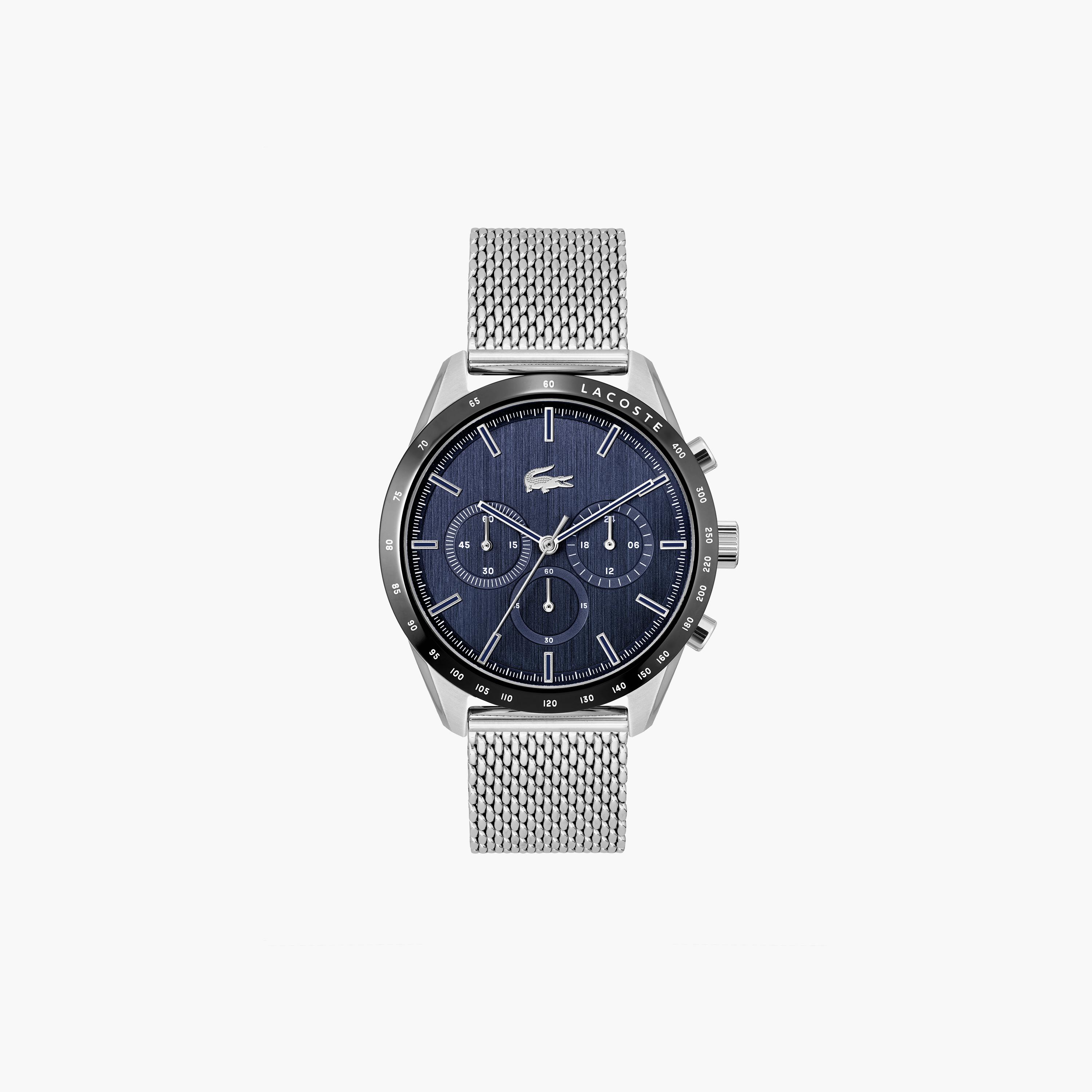 ساعة كرونوغراف بلون فضي للرجال 42 ملم بسوار ستانلس ستيل من لاكوست | 2011163-men-watchesandjewellery-watches-image-1