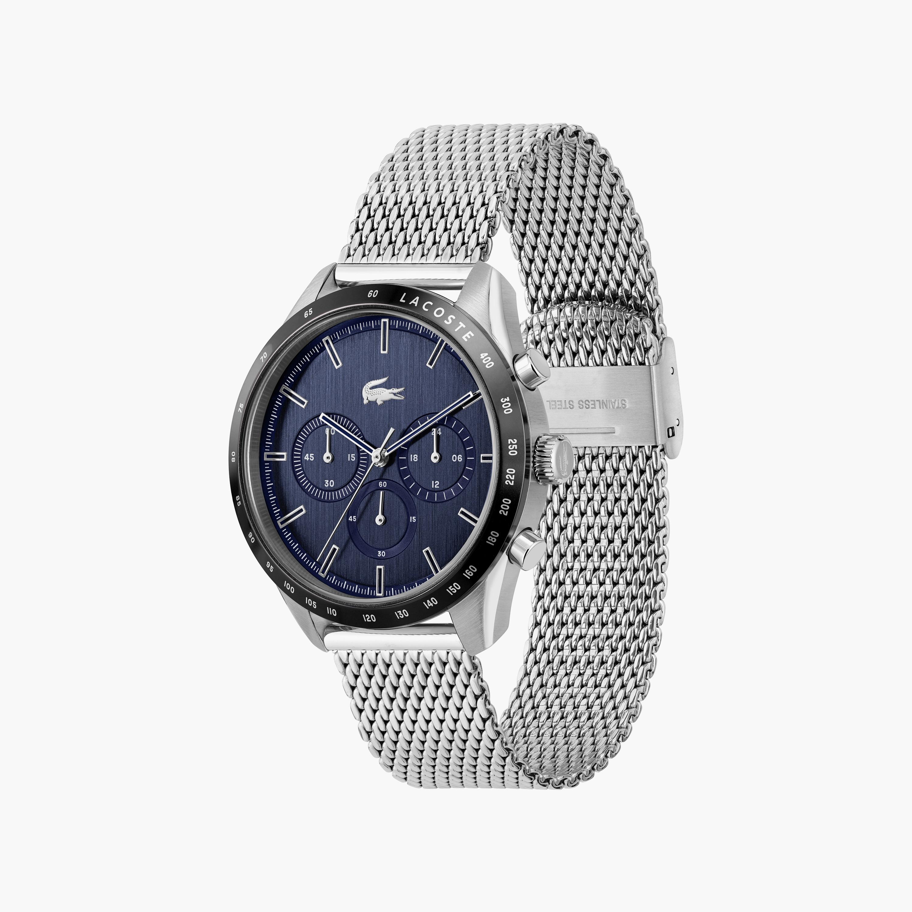 ساعة كرونوغراف بلون فضي للرجال 42 ملم بسوار ستانلس ستيل من لاكوست | 2011163-men-watchesandjewellery-watches-image-2