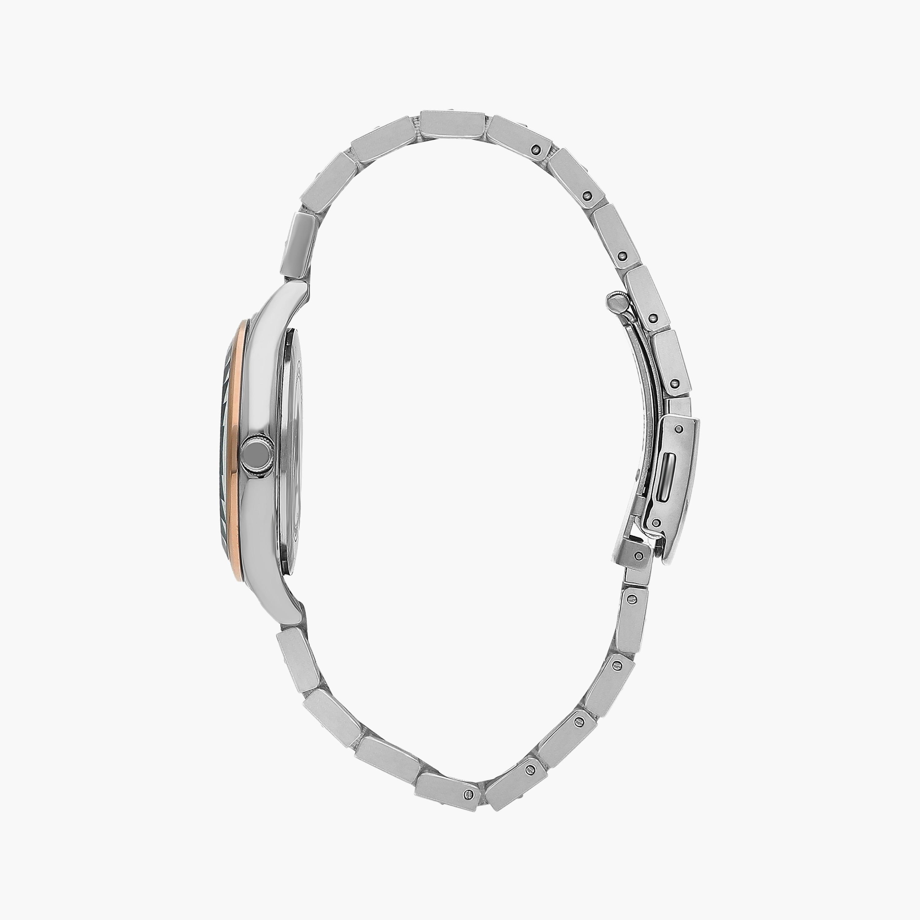 ساعة أنالوج فضية وذهبية وردية بسوار ستانلس ستيل من لي كوبر للنساء | LC07113.530-women-watchesandjewellery-watches-image-2