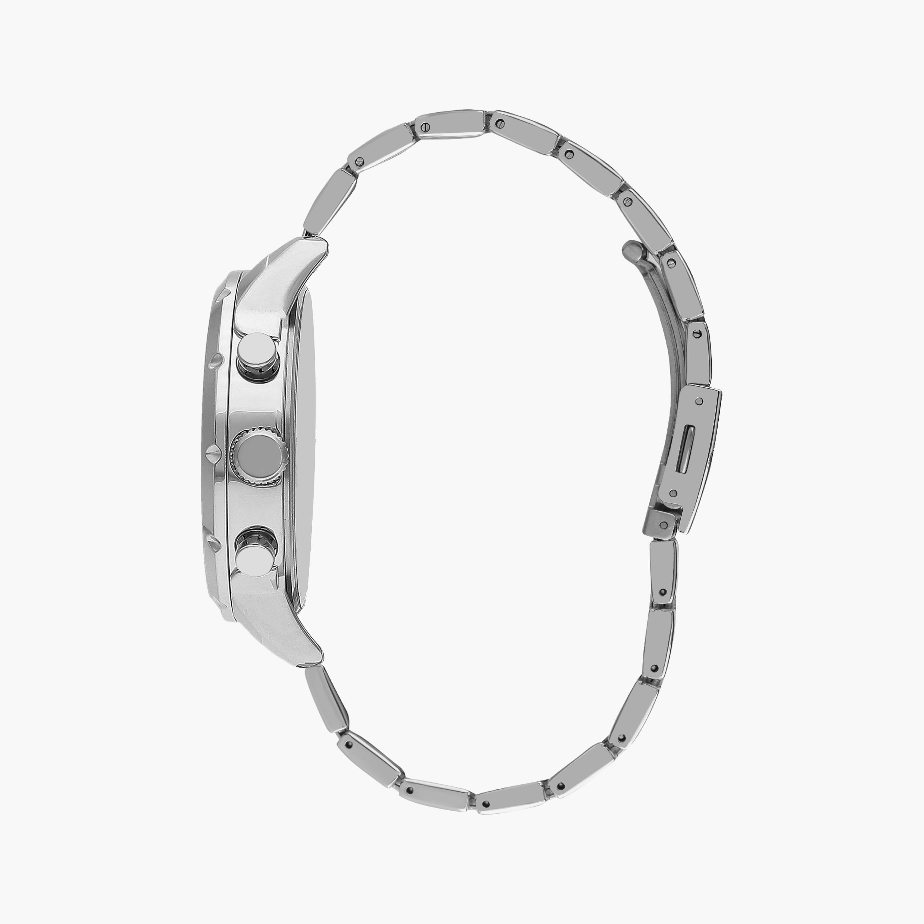 ساعة كرونوغراف فضية بسوار ستانلس ستيل من لي كوبر للرجال | LC07672.390-men-watchesandjewellery-watches-image-2