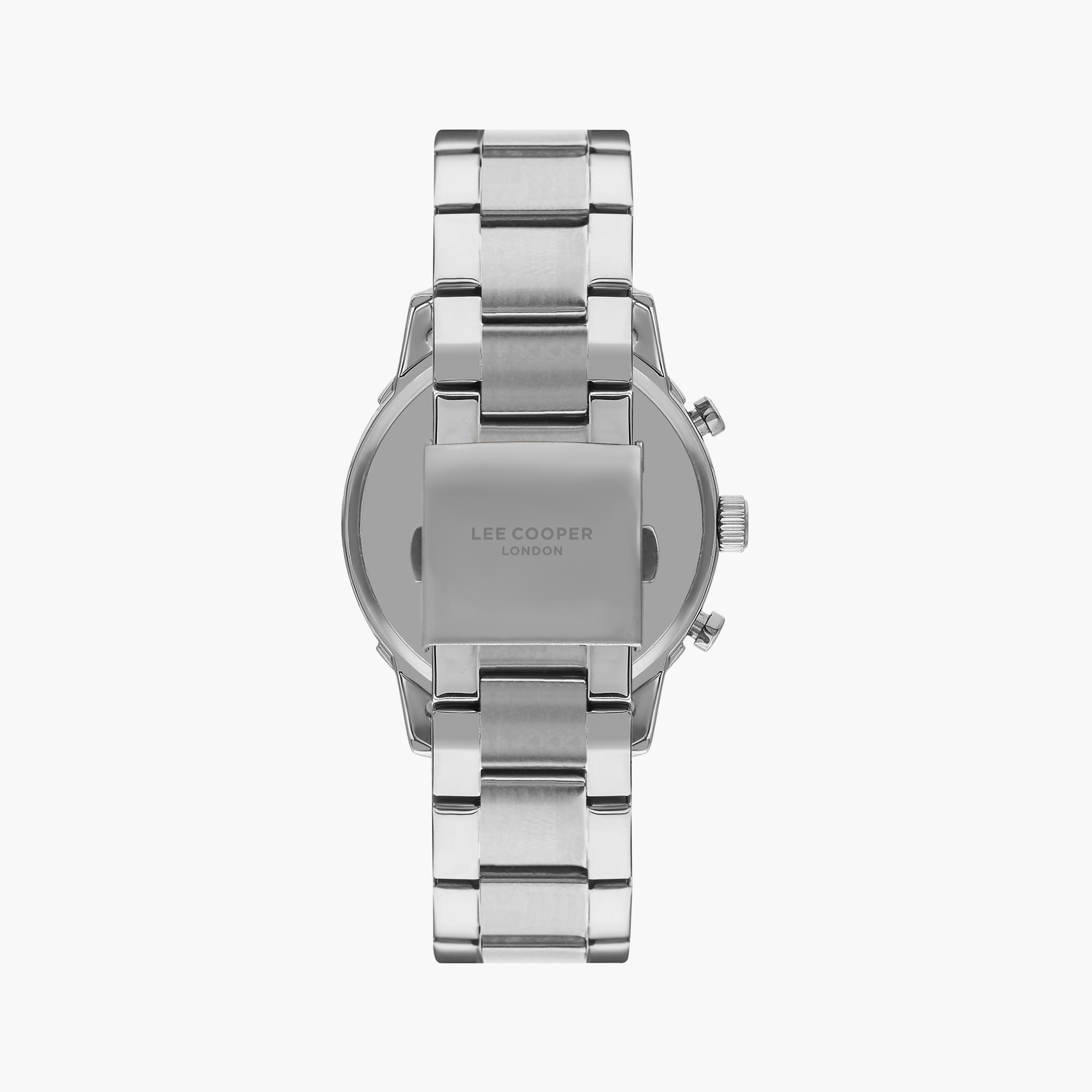 ساعة كرونوغراف فضية بسوار ستانلس ستيل من لي كوبر للرجال | LC07672.390-men-watchesandjewellery-watches-image-3