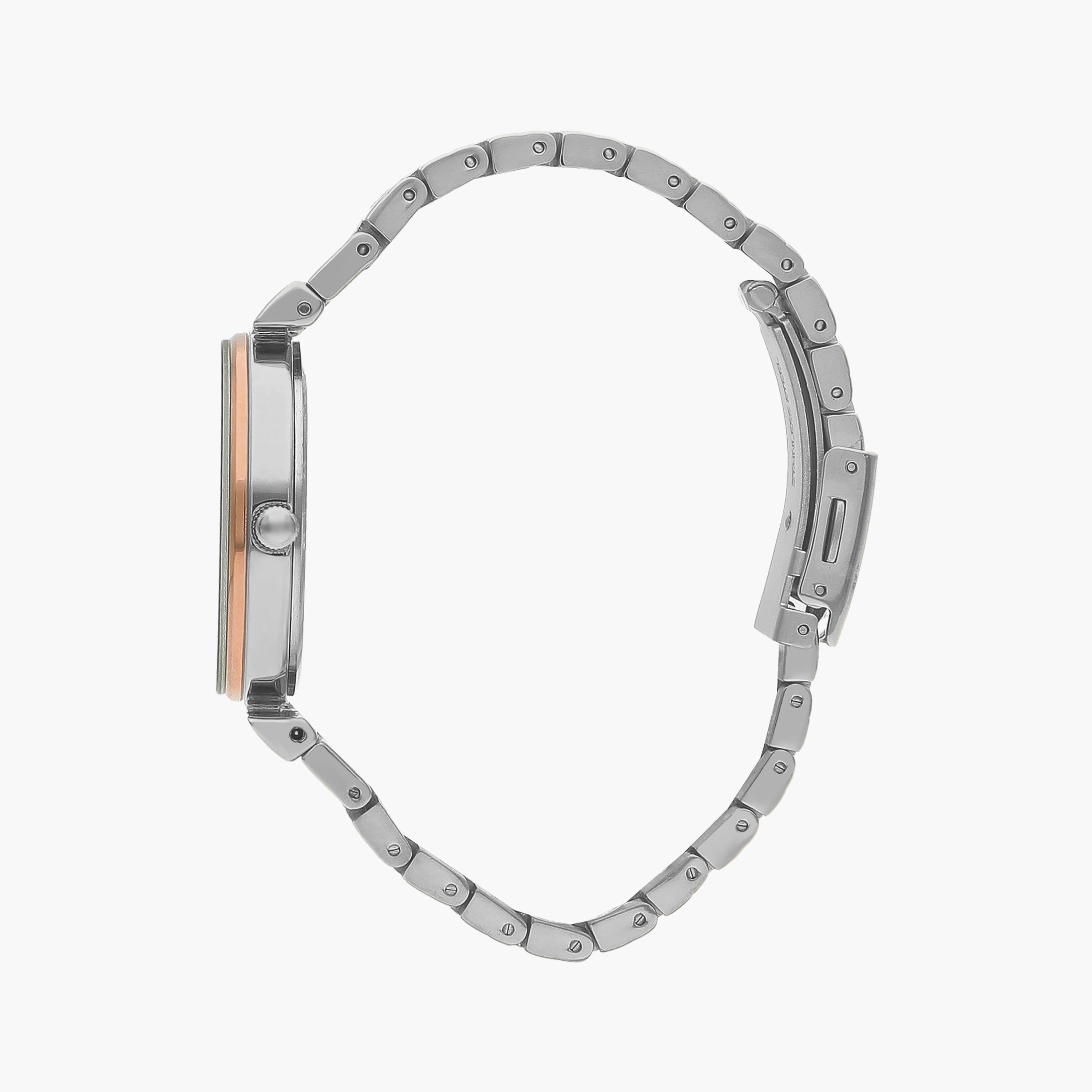 ساعة أنالوج فضية وذهبية وردية بسوار ستانلس ستيل من لي كوبر للنساء | LC07711.530-women-watchesandjewellery-watches-image-2