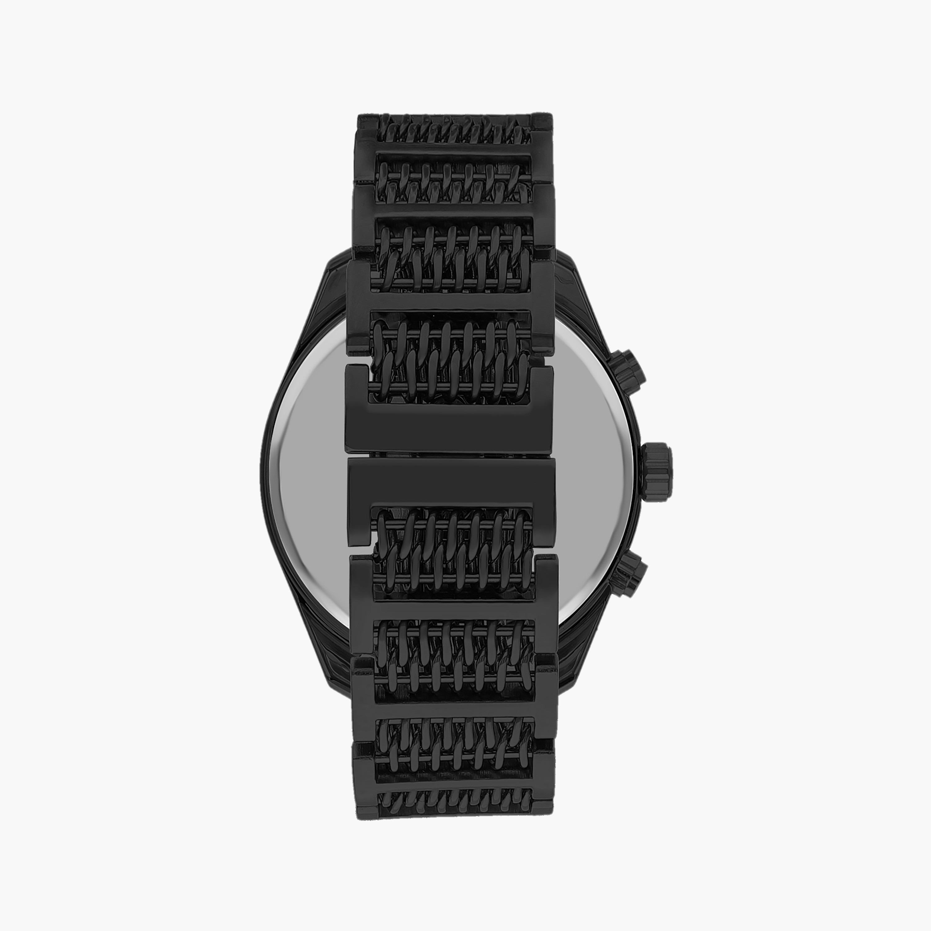 ساعة كرونوغراف سوداء بسوار ستانلس ستيل من لي كوبر للرجال | LC07556.650-men-watchesandjewellery-watches-image-3