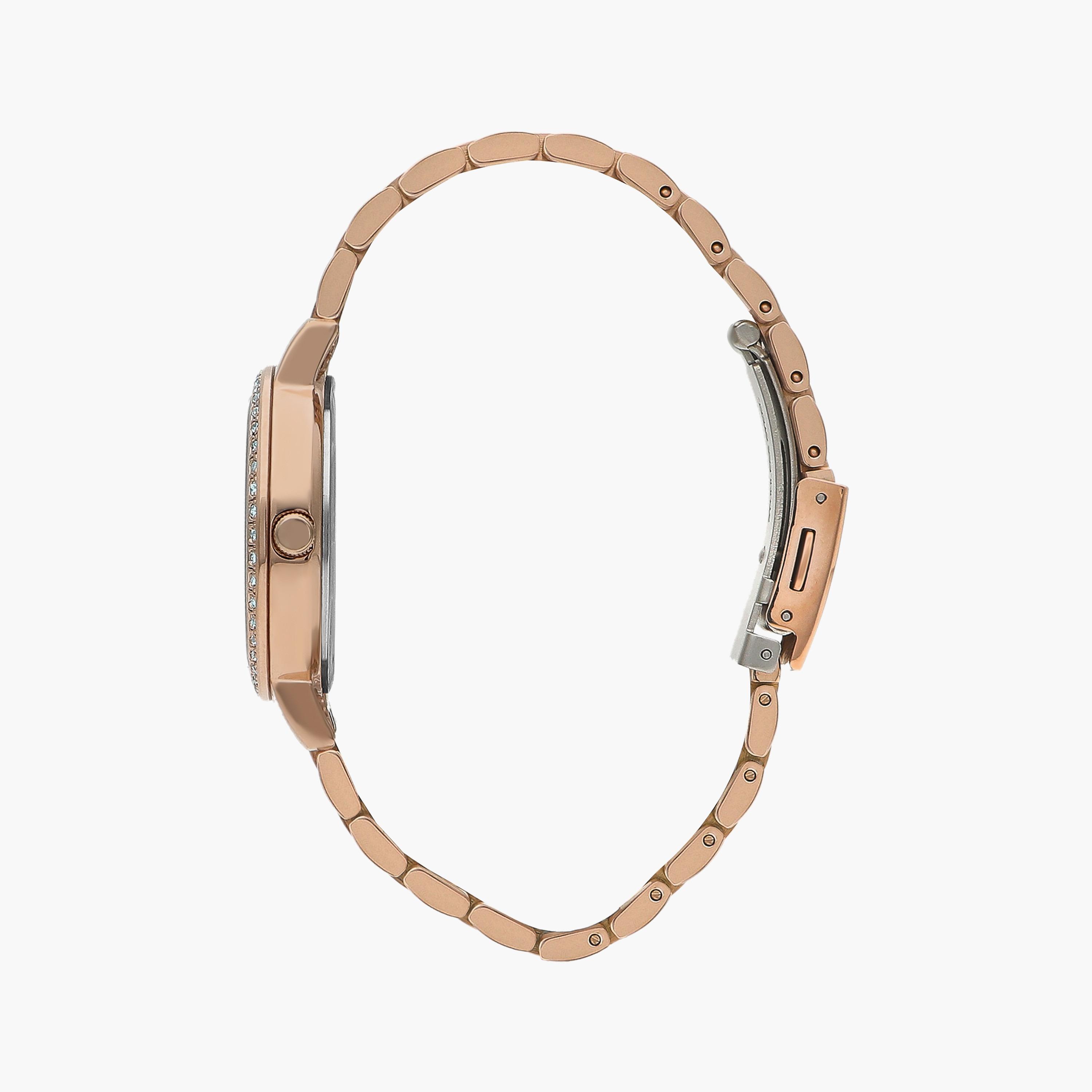 ساعة أنالوج ذهبية وردية بسوار ستانلس ستيل من لي كوبر للنساء | LC07590.490-women-watchesandjewellery-watches-image-2