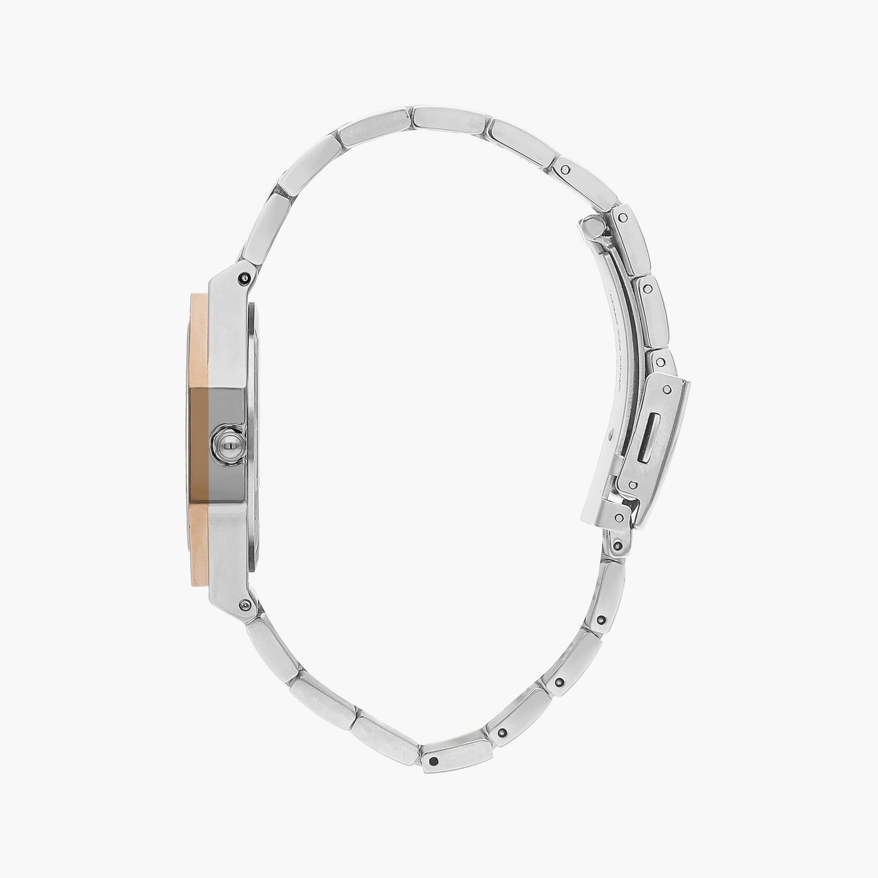 ساعة أنالوج فضية وذهبية وردية بسوار ستانلس ستيل من لي كوبر للنساء | LC07599.530-women-watchesandjewellery-watches-image-2