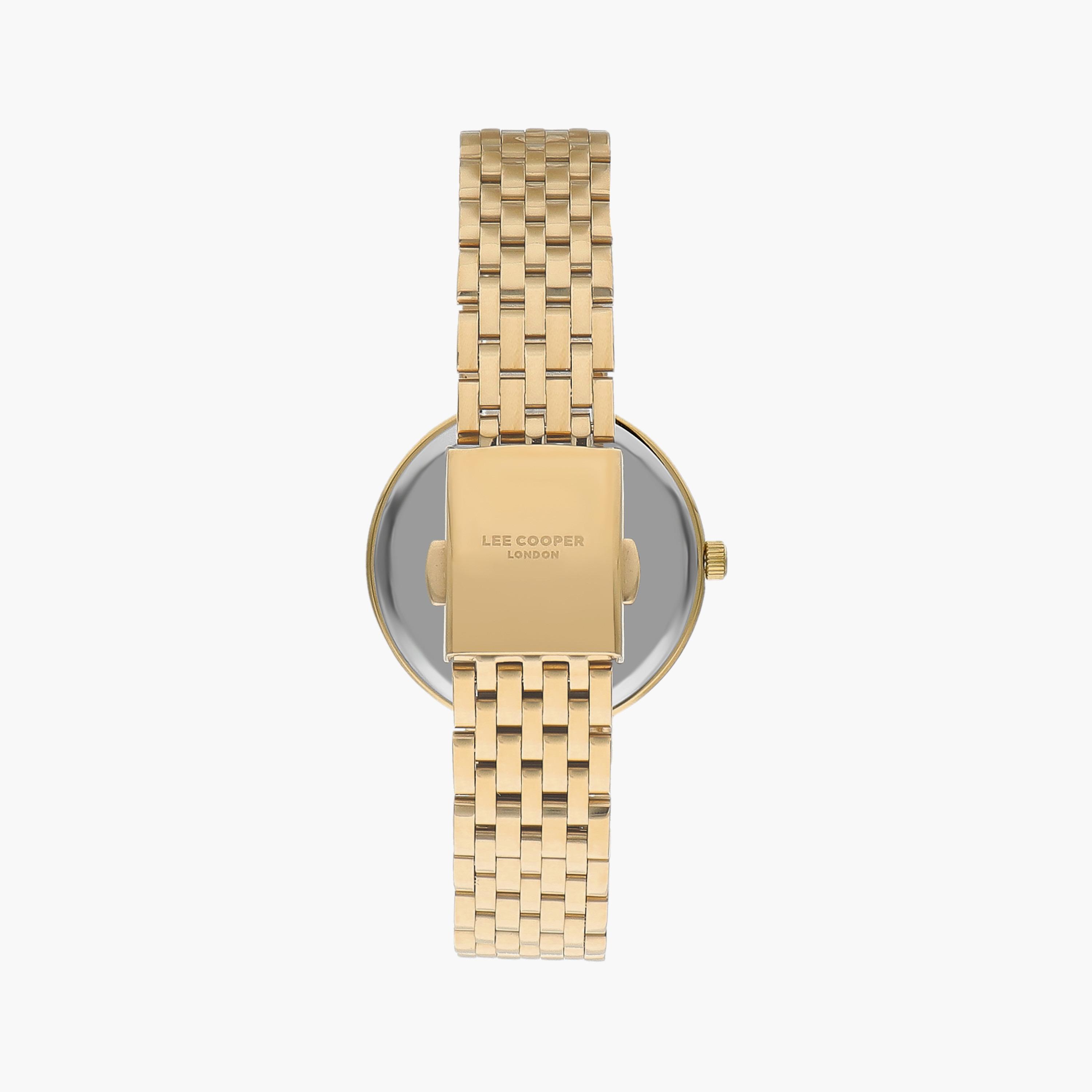 ساعة أنالوج ذهبية بسوار ستانلس ستيل من لي كوبر للنساء | LC07610.130-women-watchesandjewellery-watches-image-3