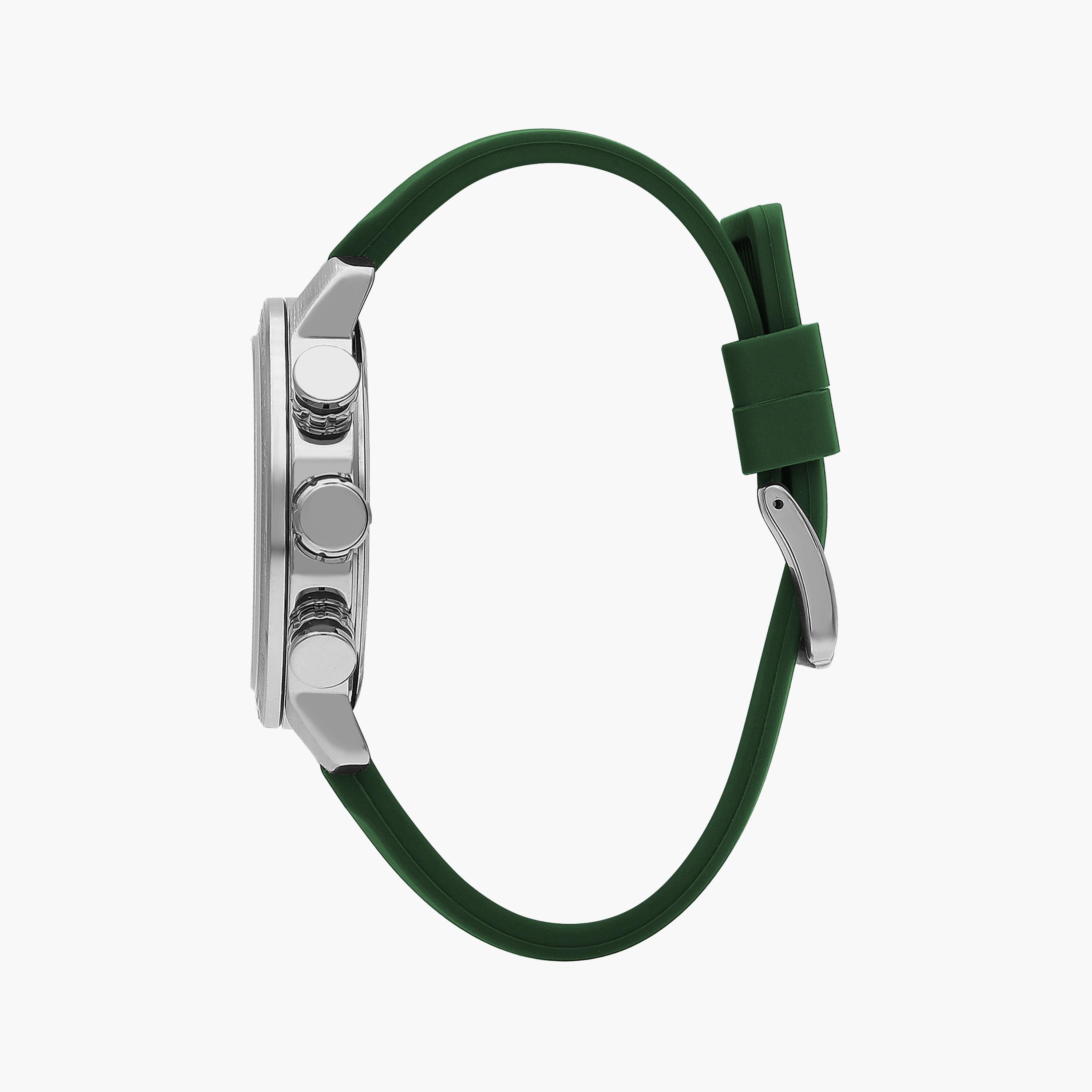 ساعة كرونوغراف بسوار سيليكون أخضر للرجال من لي كوبر | LC07631.377-men-watchesandjewellery-watches-image-2