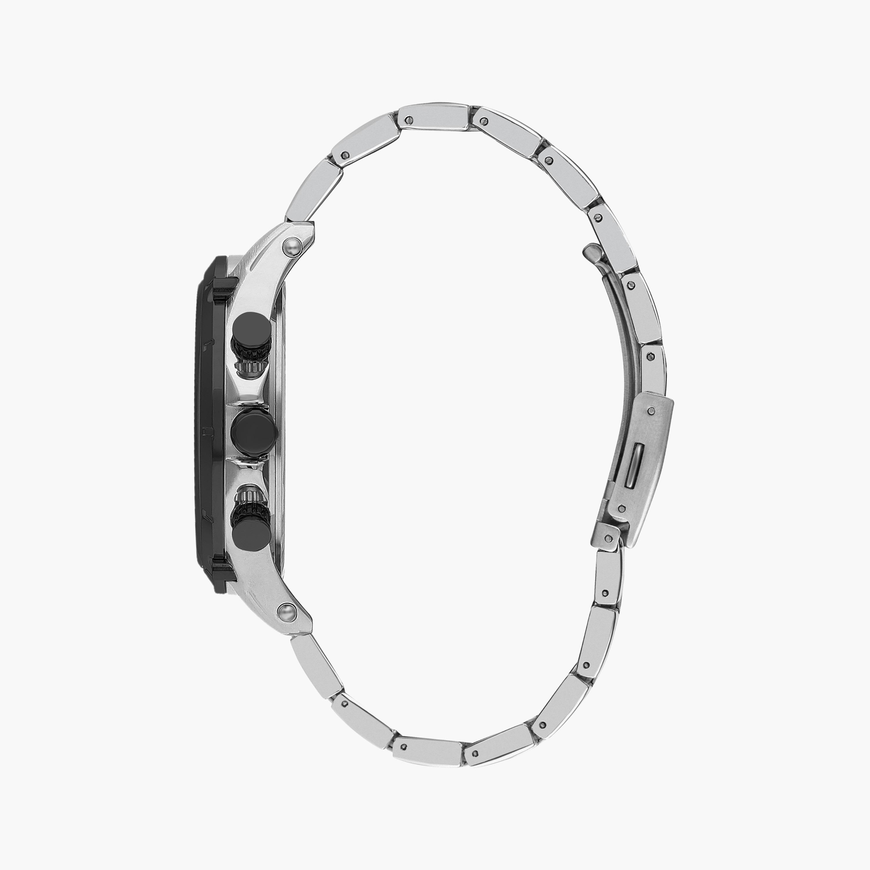 ساعة كرونوغراف فضية بسوار ستانلس ستيل من لي كوبر للرجال | LC07637.390-men-watchesandjewellery-watches-image-2
