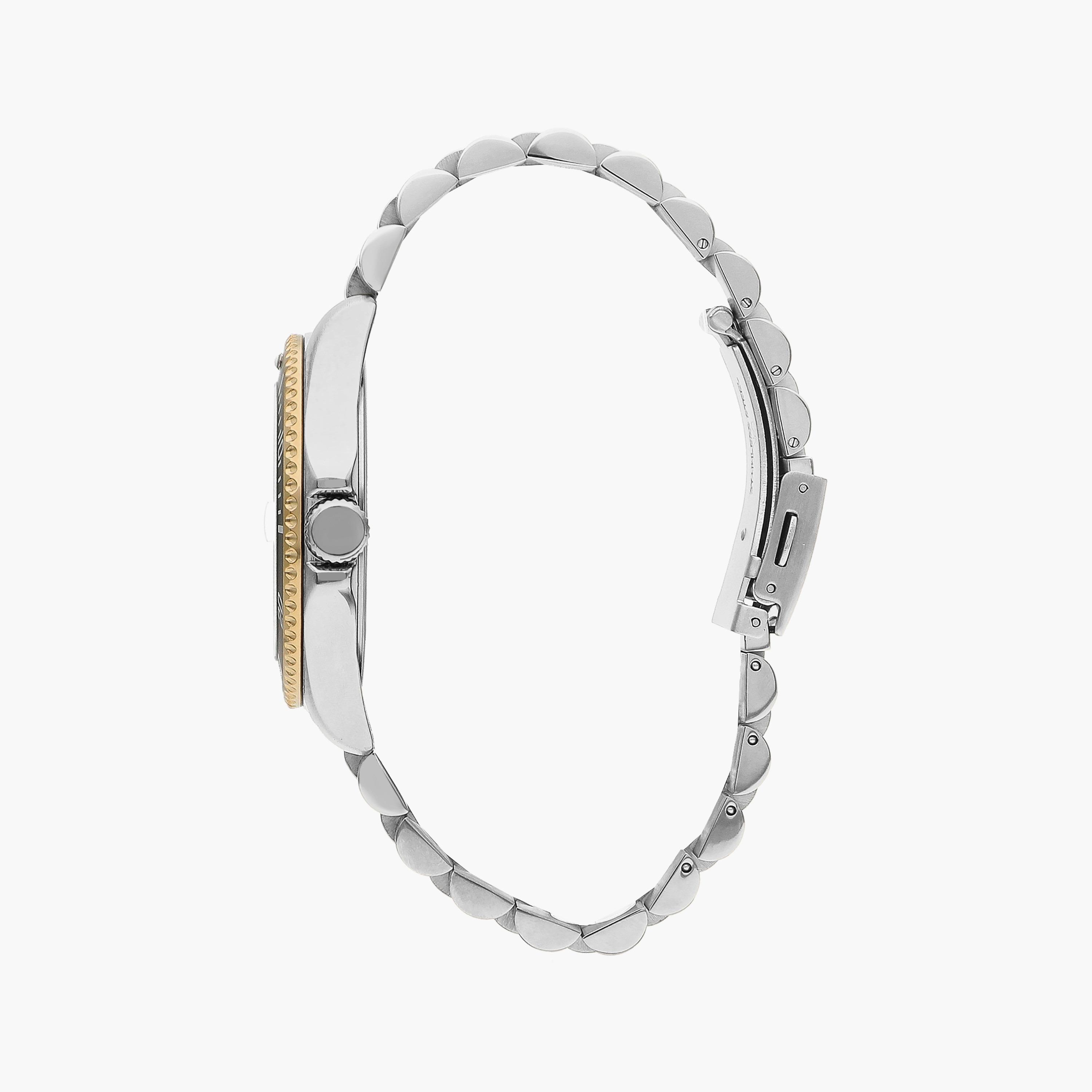 ساعة أنالوج فضية وذهبية بسوار ستانلس ستيل من لي كوبر للنساء | LC07593.270-women-watchesandjewellery-watches-image-2