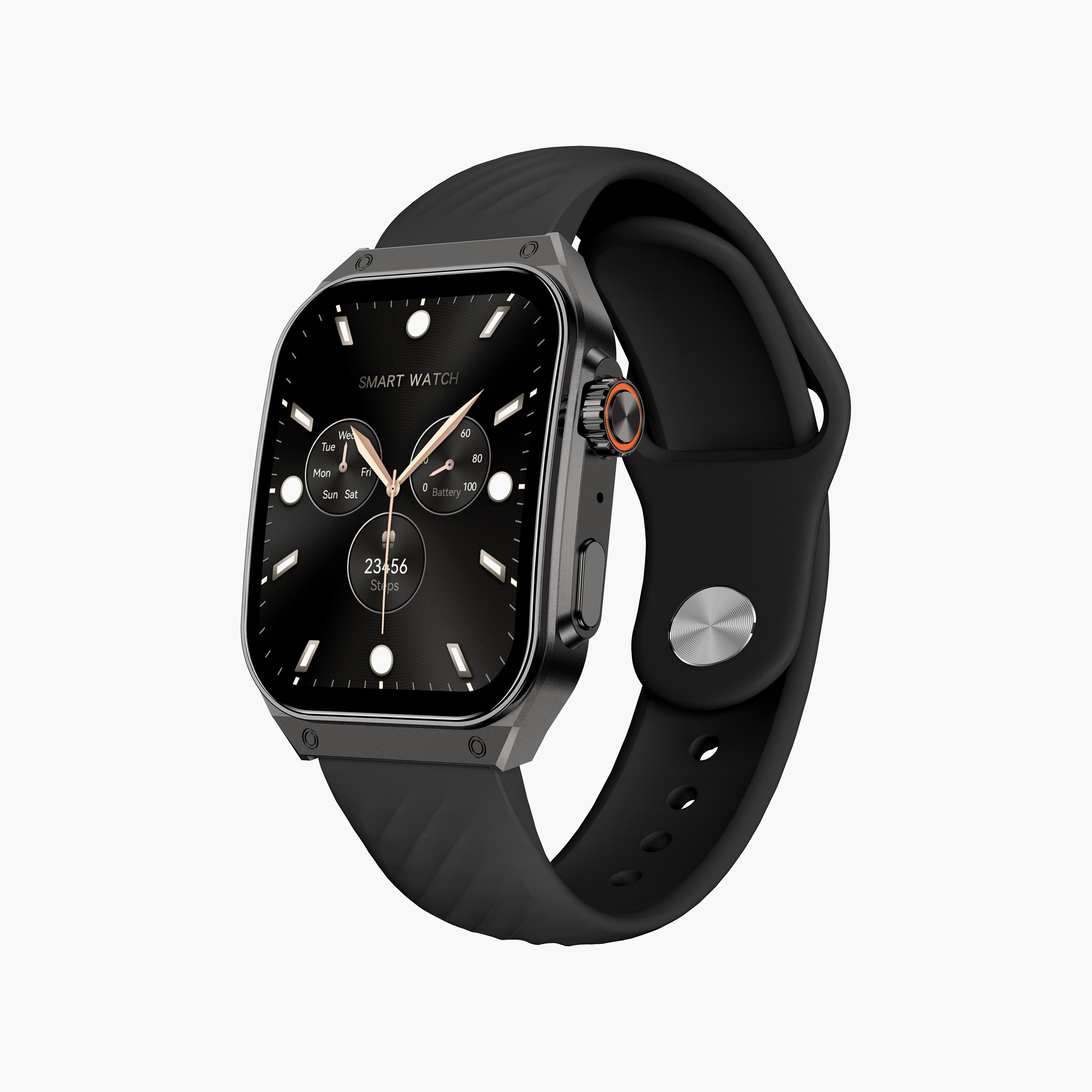 Kenneth Scott Unisex Black and Gun Metal Interchangeable Strap Smart Watch | KS-CURVE9-XSBB+X-men-watchesandjewellery-watches-image-2