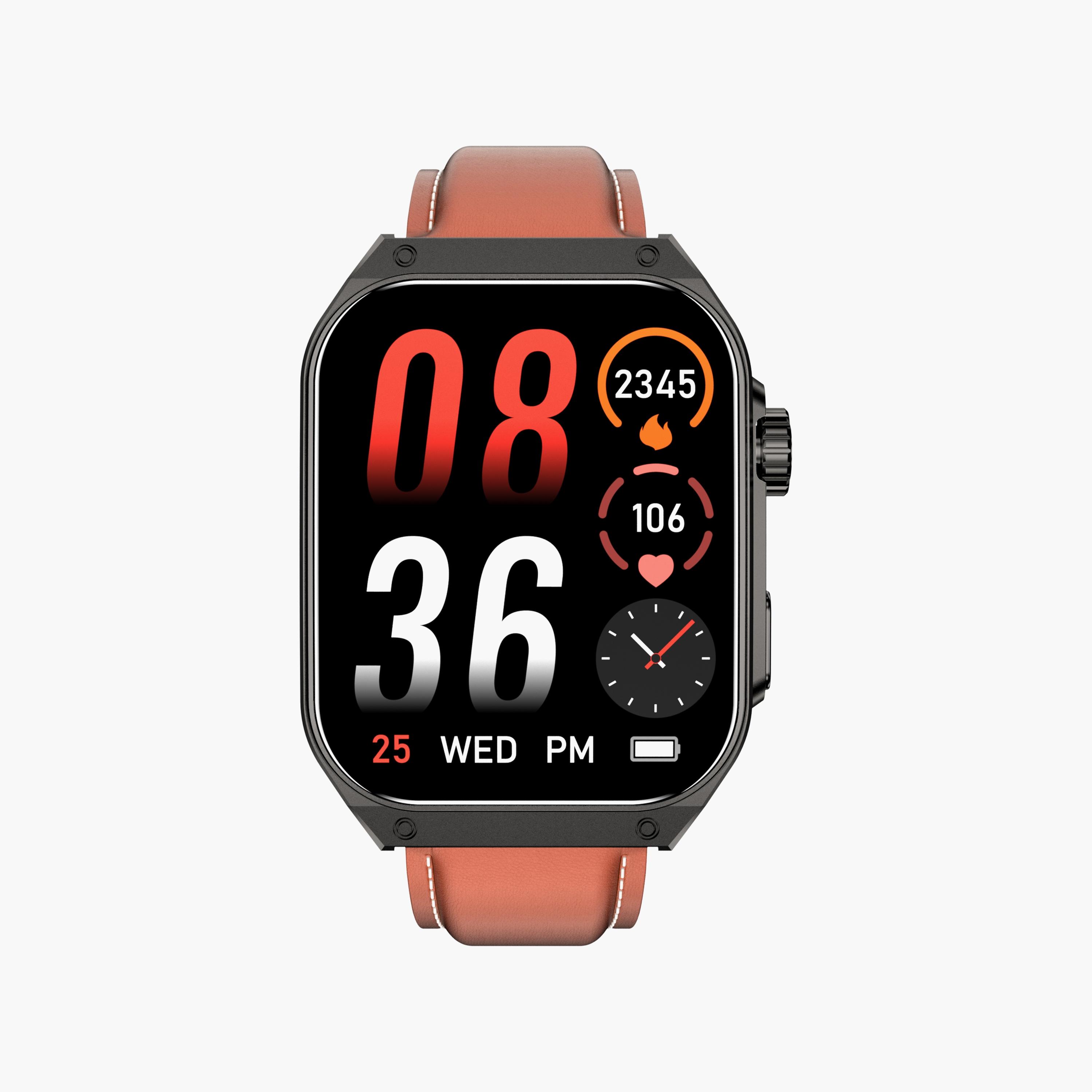 Kenneth Scott Unisex Black and Brown Interchangeable Strap Smart Watch | KS-CURVE9-XSBB+E-men-watchesandjewellery-watches-image-2
