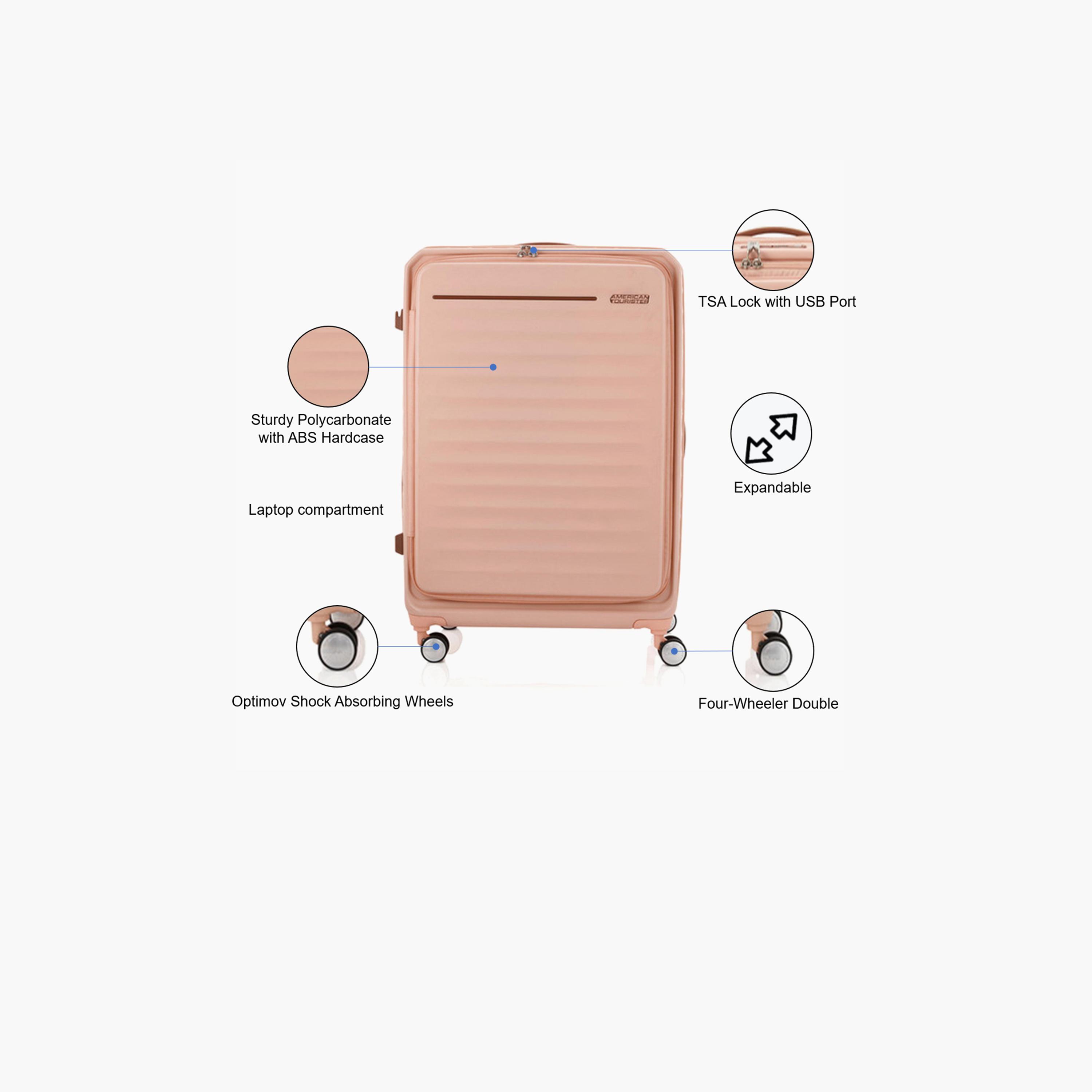 American Tourister Frontec 79 CM Large Check-in Polycarbonate with ABS Hardcase 4-Wheeler Spinner Luggage Trolley Bag with TSA Lock | 251-2501-004959-travel-luggagesandbags-luggage-image-3