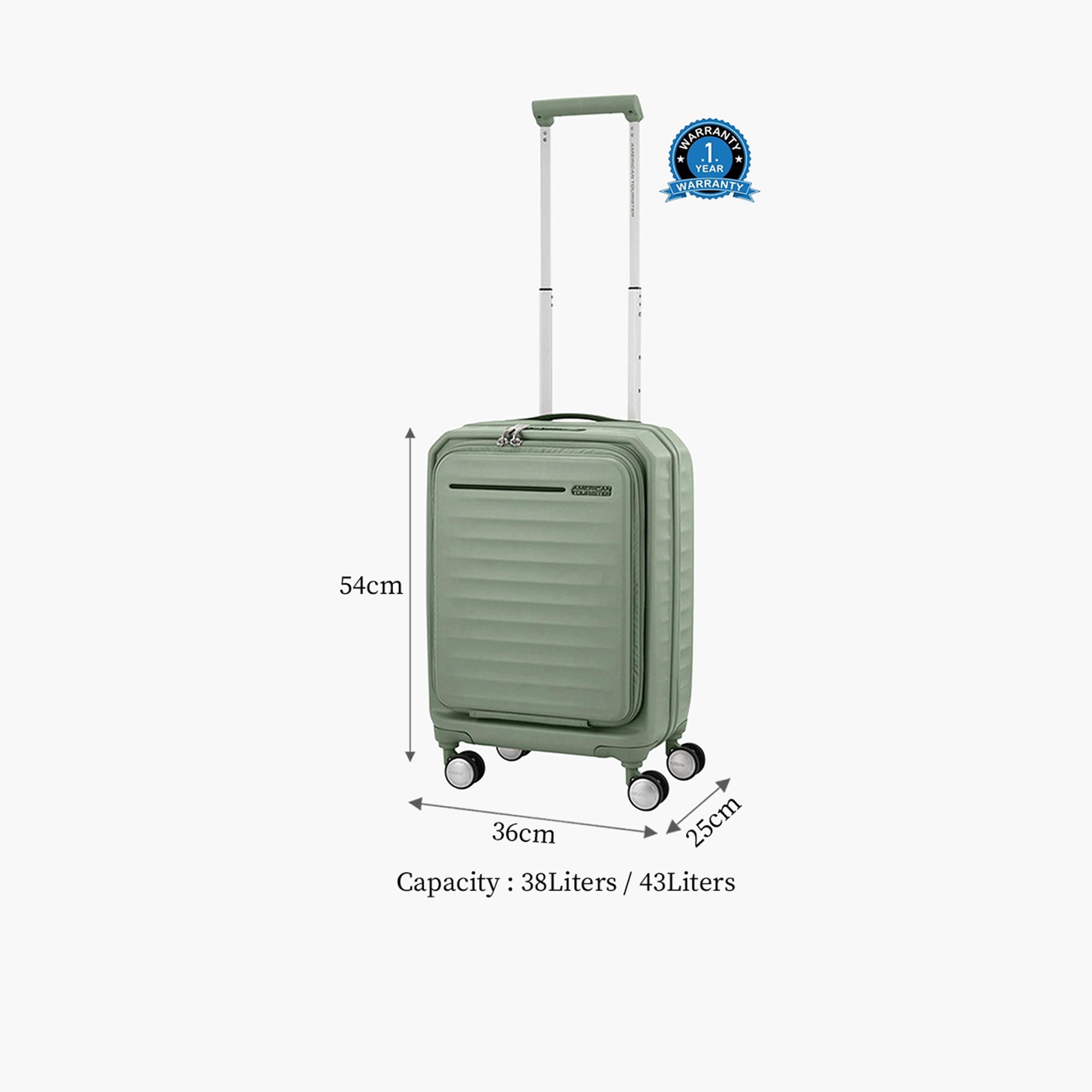 American Tourister Frontec 54 CM Cabin Polycarbonate with ABS Hardcase 4-Wheeler Spinner Luggage Trolley Bag with TSA Lock | 251-2501-004955-travel-luggagesandbags-luggage-image-2
