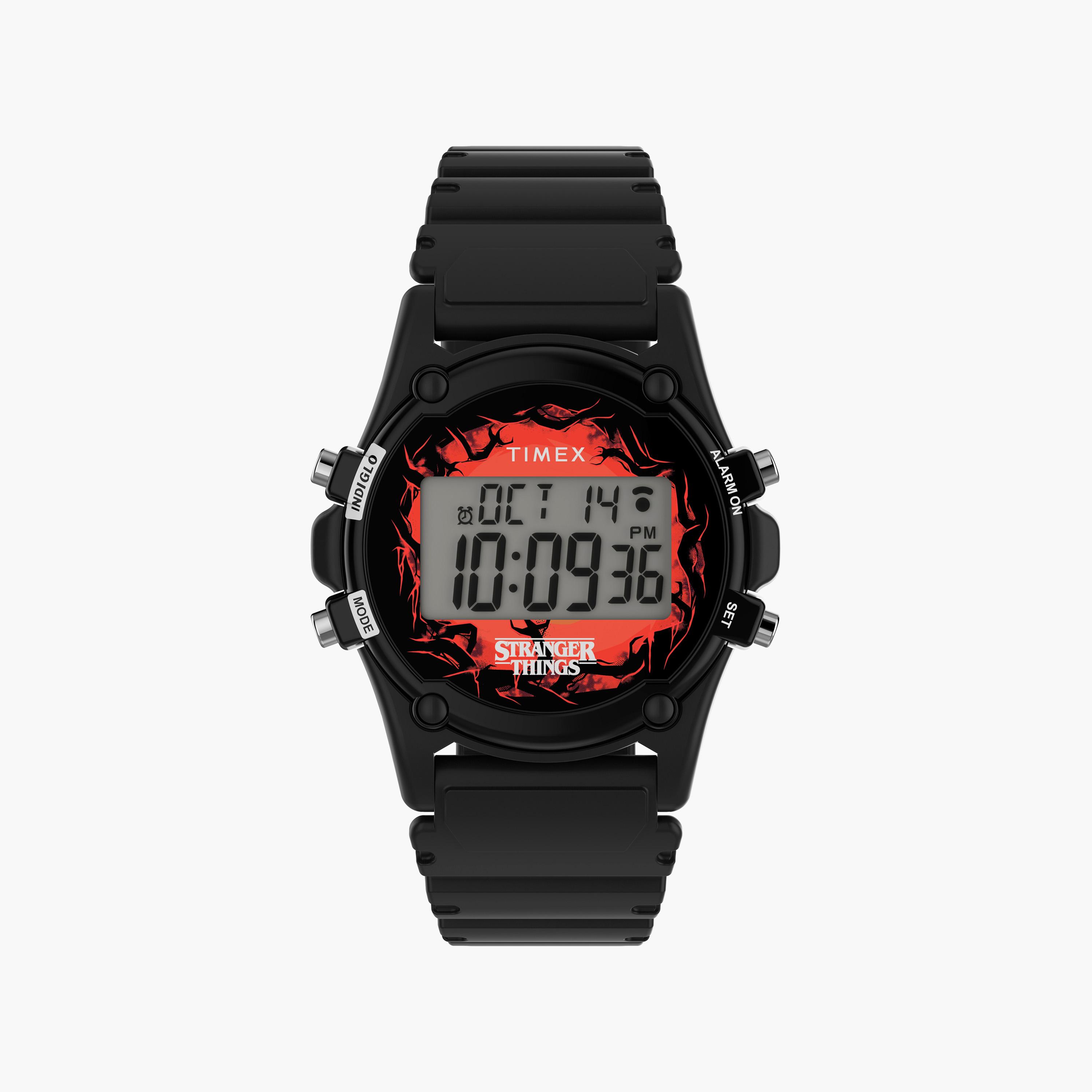 ساعة تيميكس الرقمية بسوار سيليكون أسود للرجال | TW2V51000VF-men-watchesandjewellery-watches-image-1