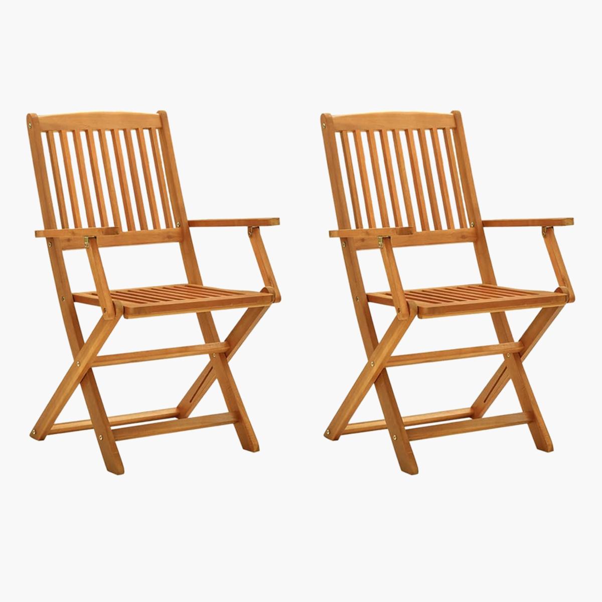 VidaXL Foldable Outdoor Armchair - Set of 2