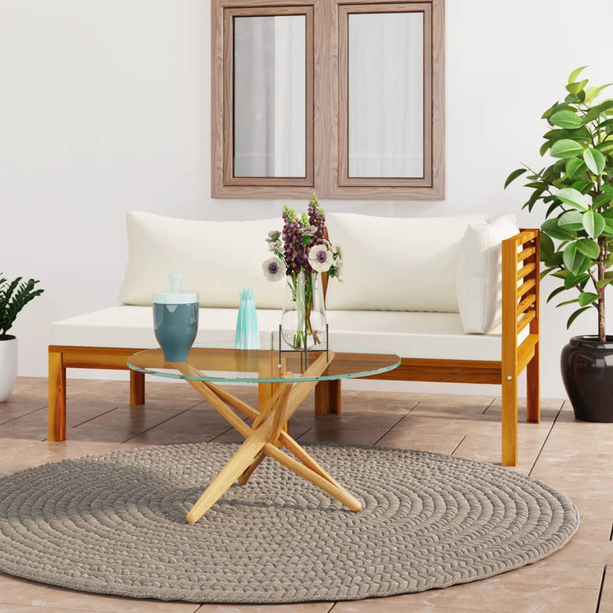 VidaXL 2-Seater Outdoor Sofa Set with Cushions