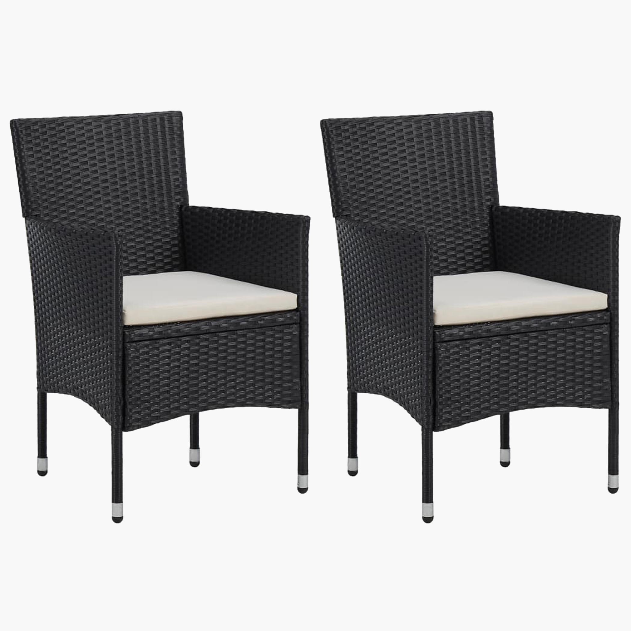 VidaXL Outdoor Dining Chair with Cushion - Set of 2