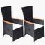 VidaXL Outdoor Reclining Armchair with Cushion - Set of 2-InfluencerCodes_Ramadan26_All_20012026-image-1
