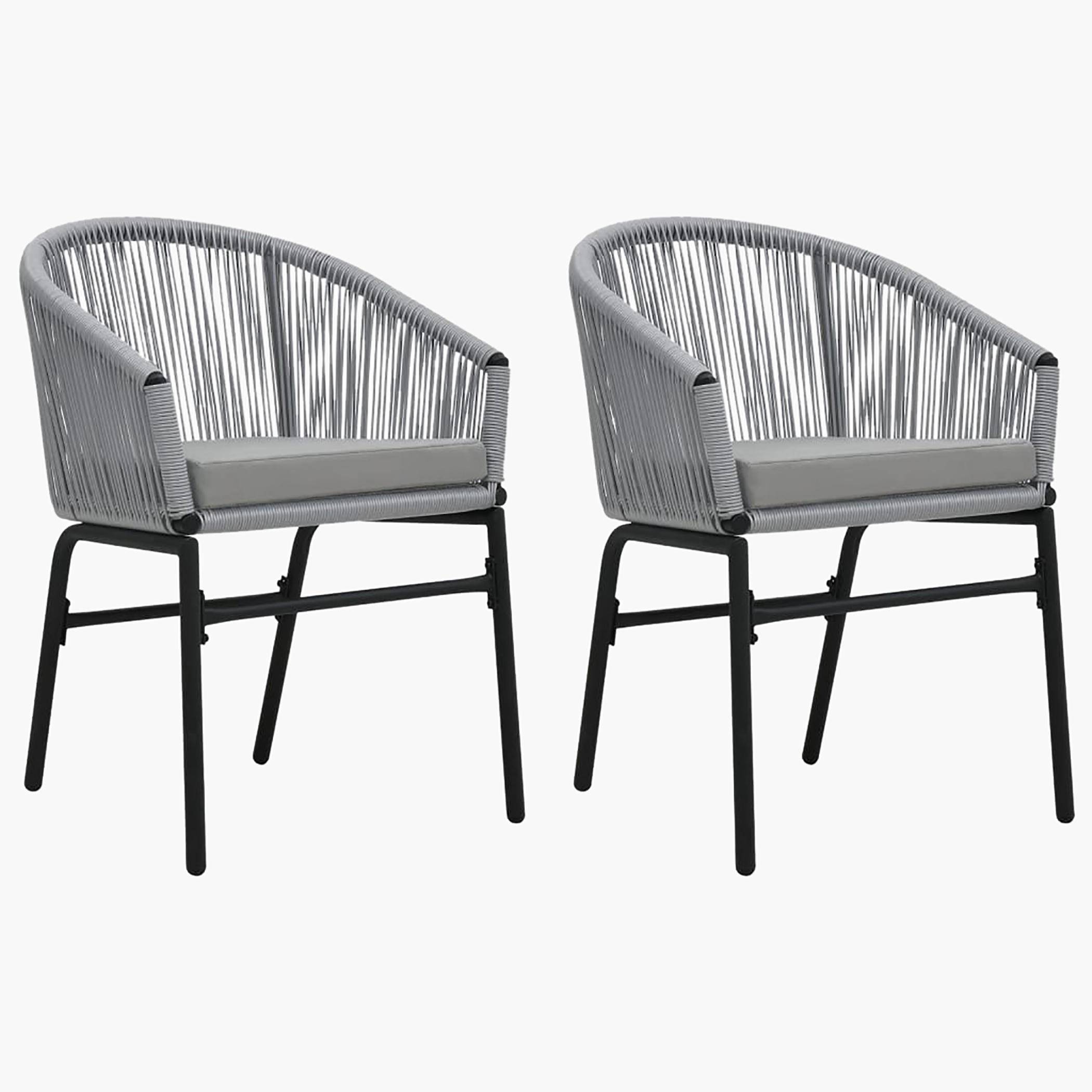 VidaXL Outdoor Armchair with Cushion - Set of 2