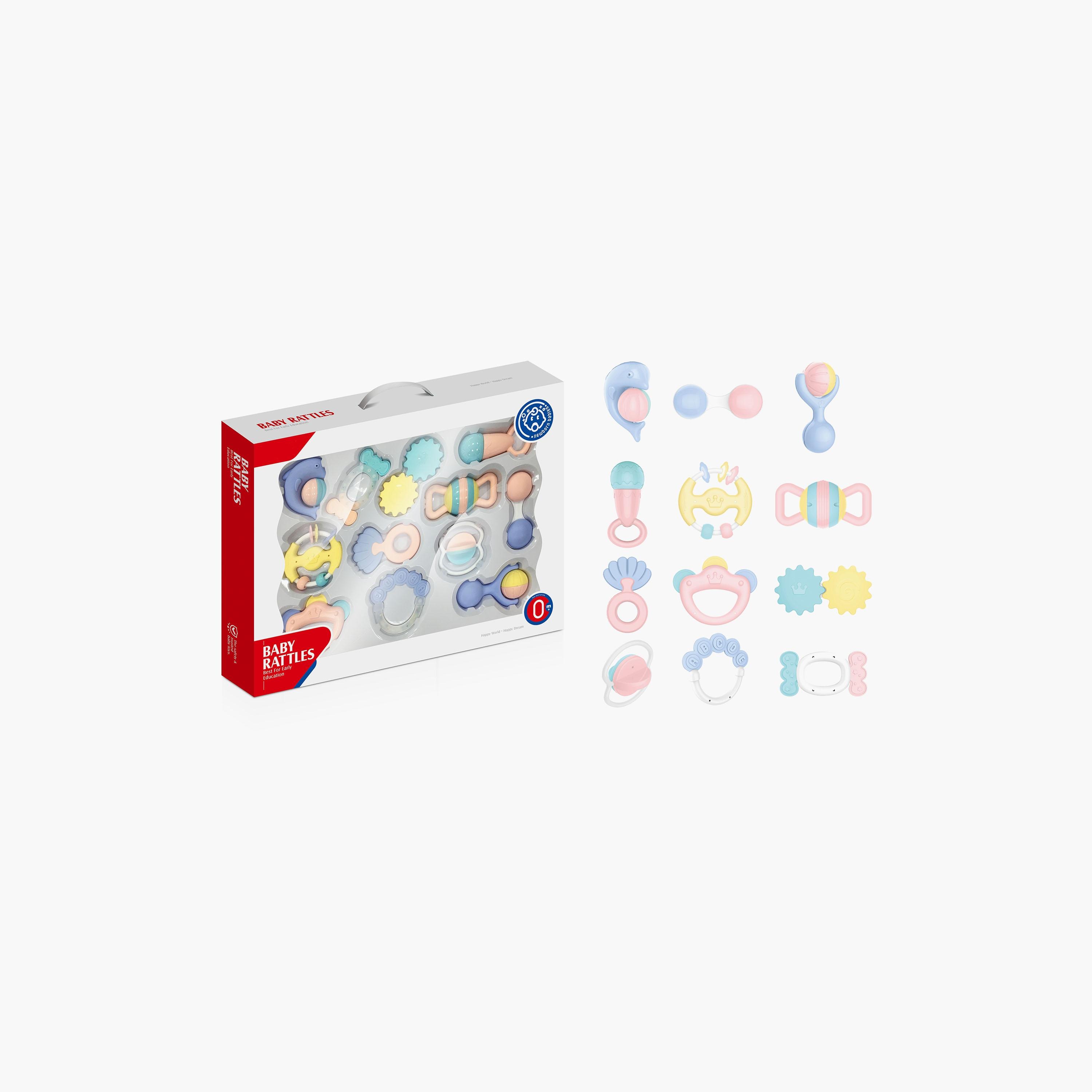 خشخيشات وعضاضة 11 قطعة من هوانجر-toys-babyandtoddlertoys-rattlesandteethers-image-1