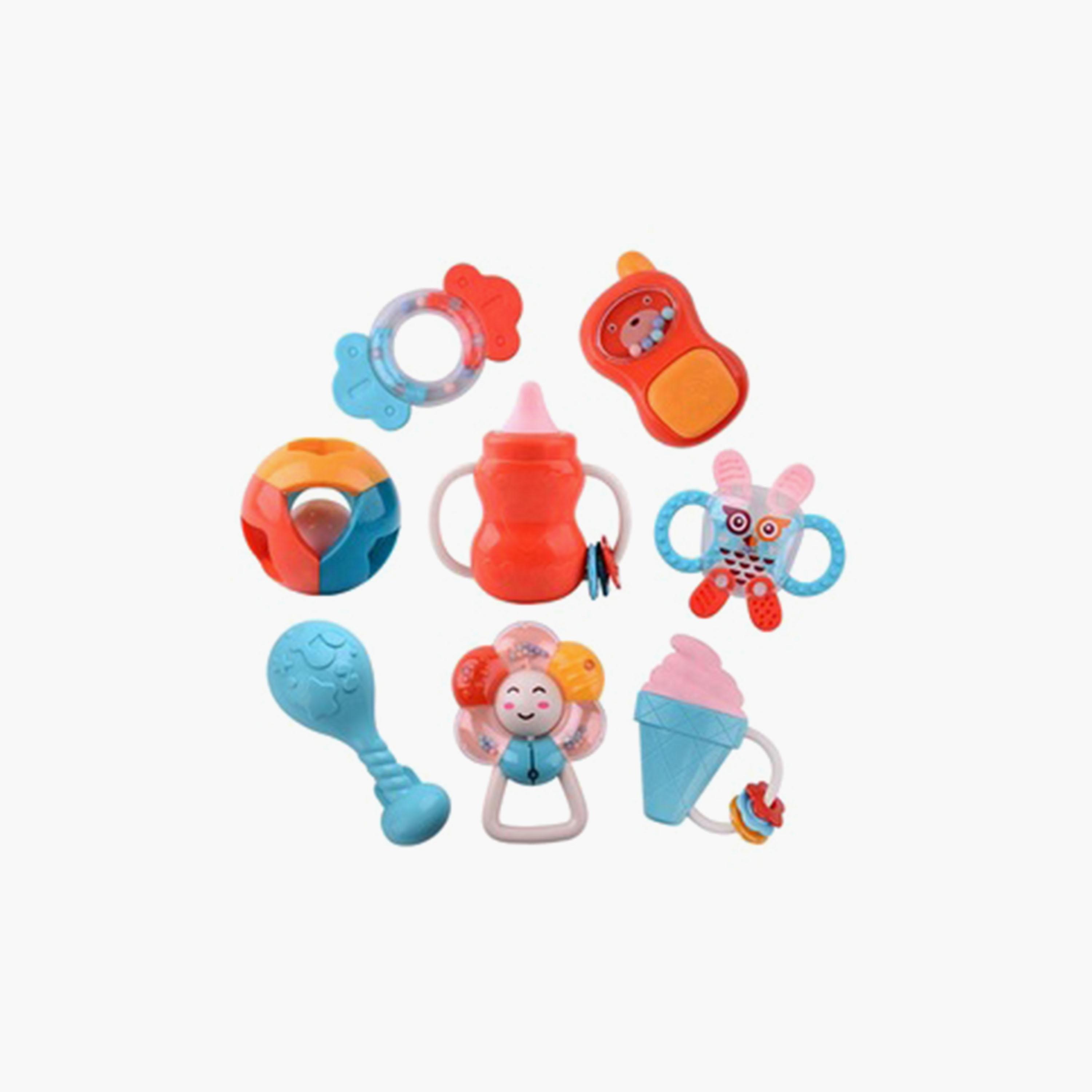 عضاضة حسية خشخيشة 7 قطع من هوانجر-toys-babyandtoddlertoys-rattlesandteethers-image-3