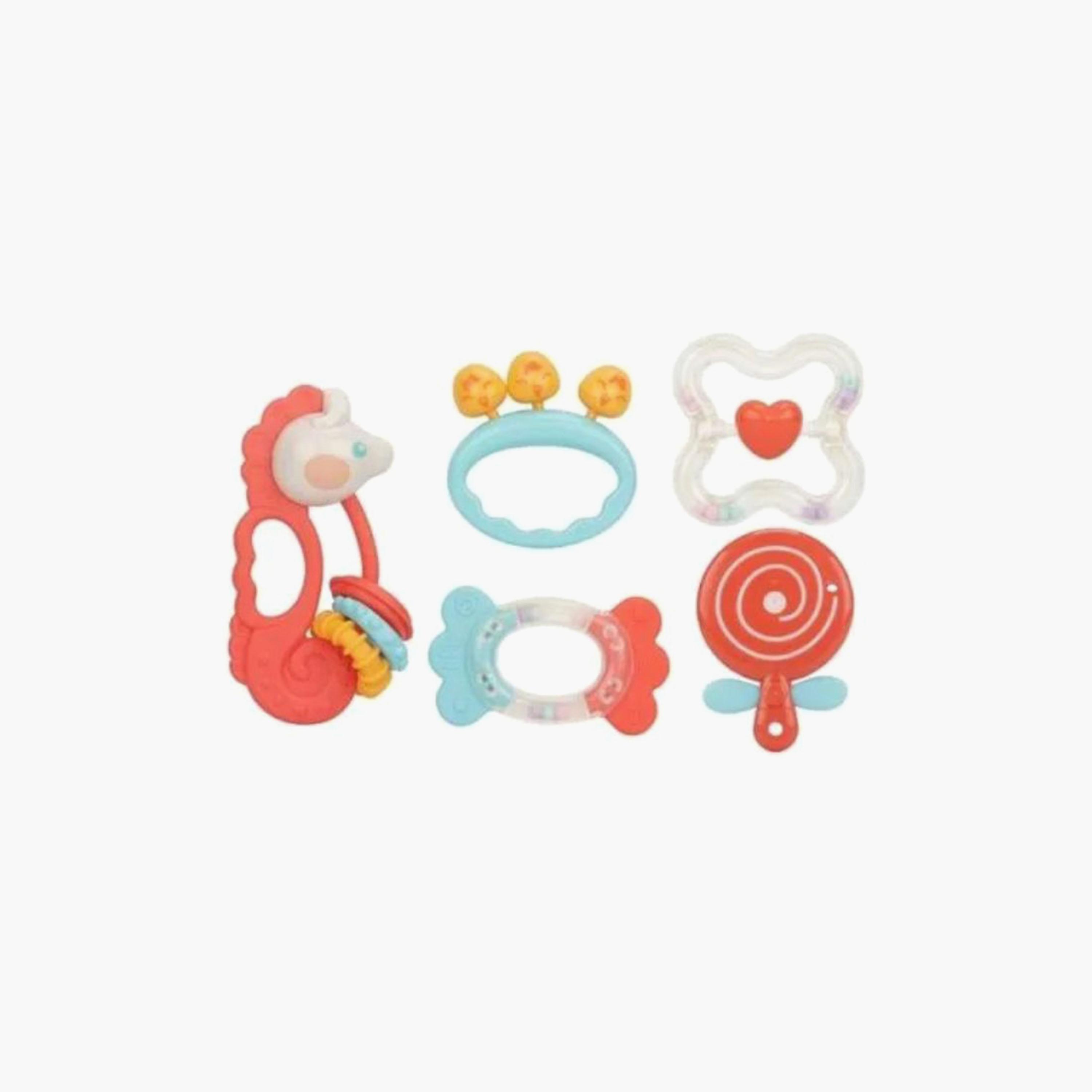 خشخيشات حسية 5 قطع من هوانجر-toys-babyandtoddlertoys-rattlesandteethers-image-1