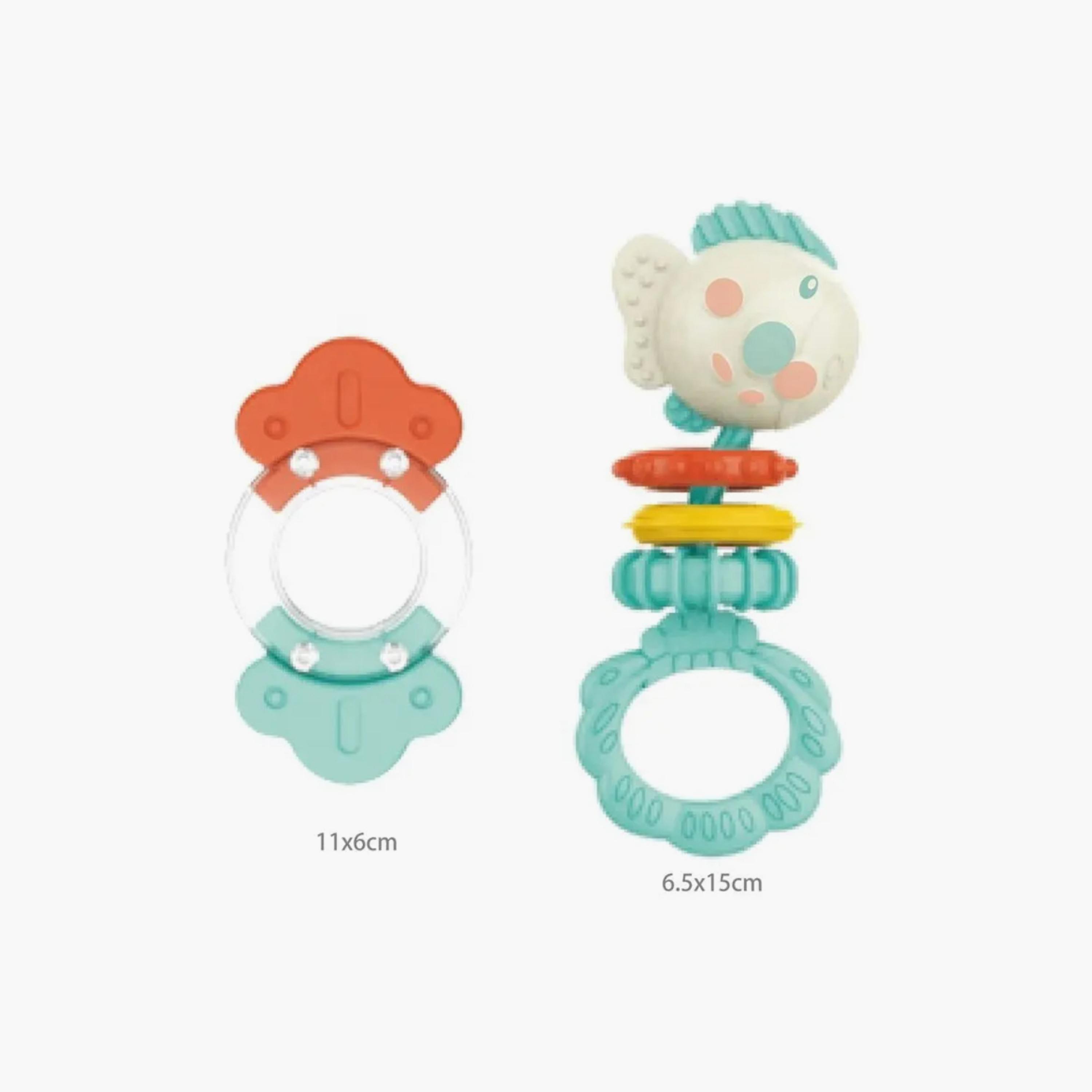 مجموعة هدايا خشخيشات وعضاضة 4 قطع من هوانجر-toys-babyandtoddlertoys-rattlesandteethers-image-4