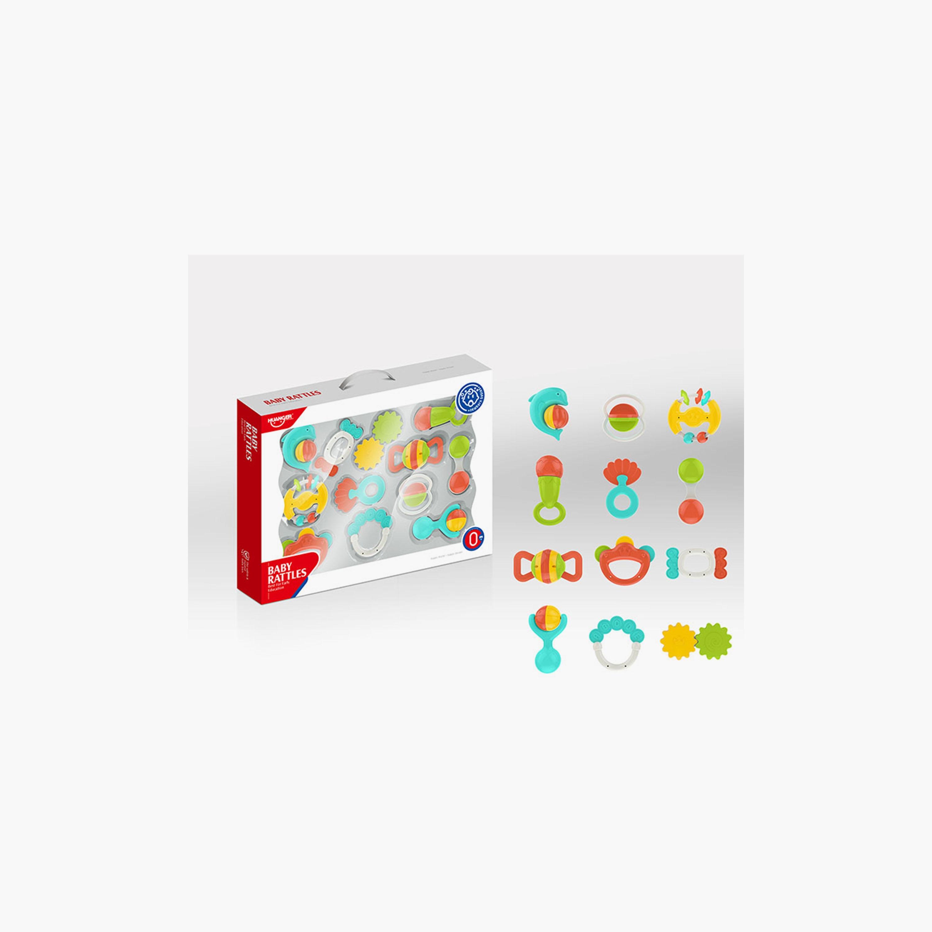 Huanger 12-Piece Rattles & Teethers-toys-babyandtoddlertoys-rattlesandteethers-image-1