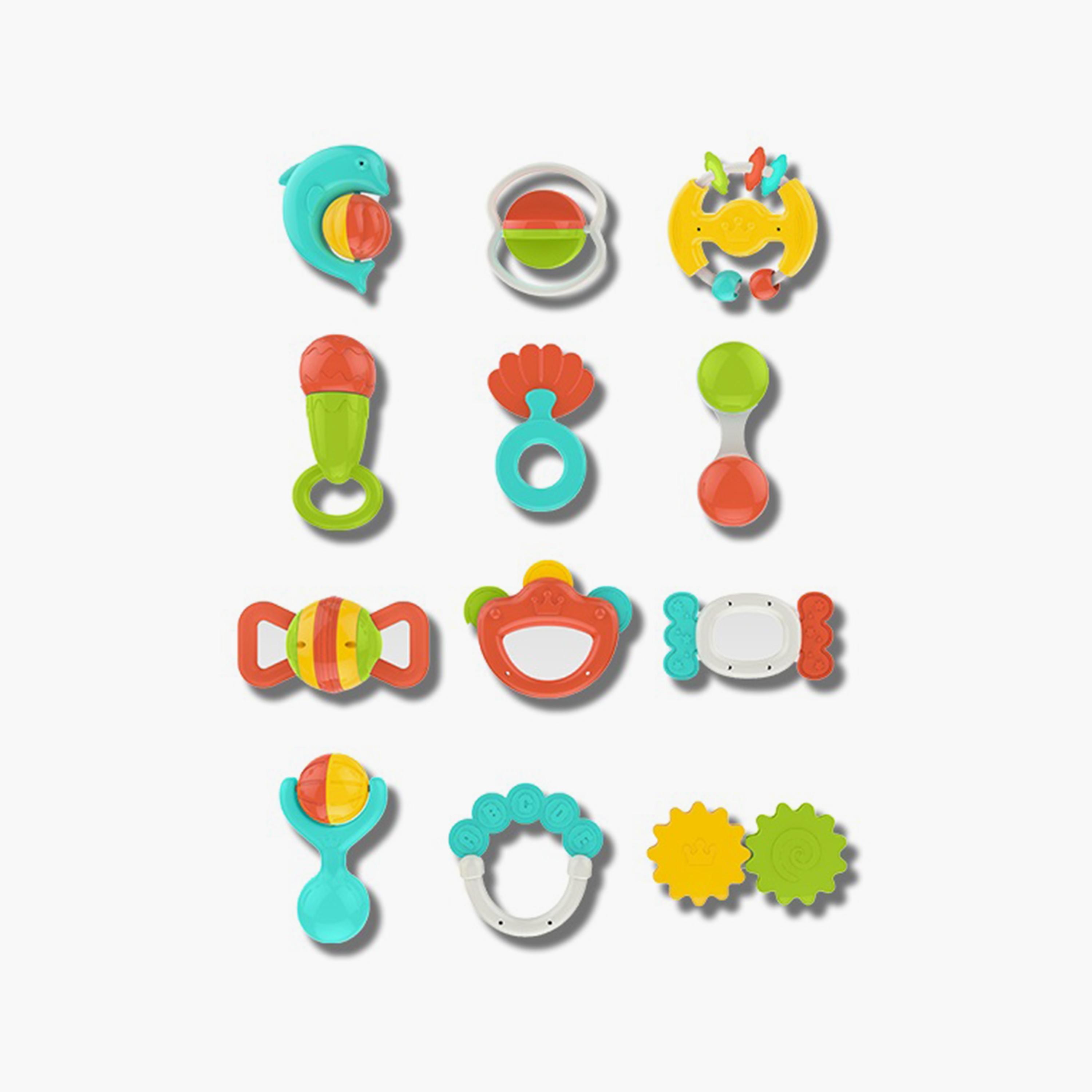 Huanger 12-Piece Rattles & Teethers-toys-babyandtoddlertoys-rattlesandteethers-image-2