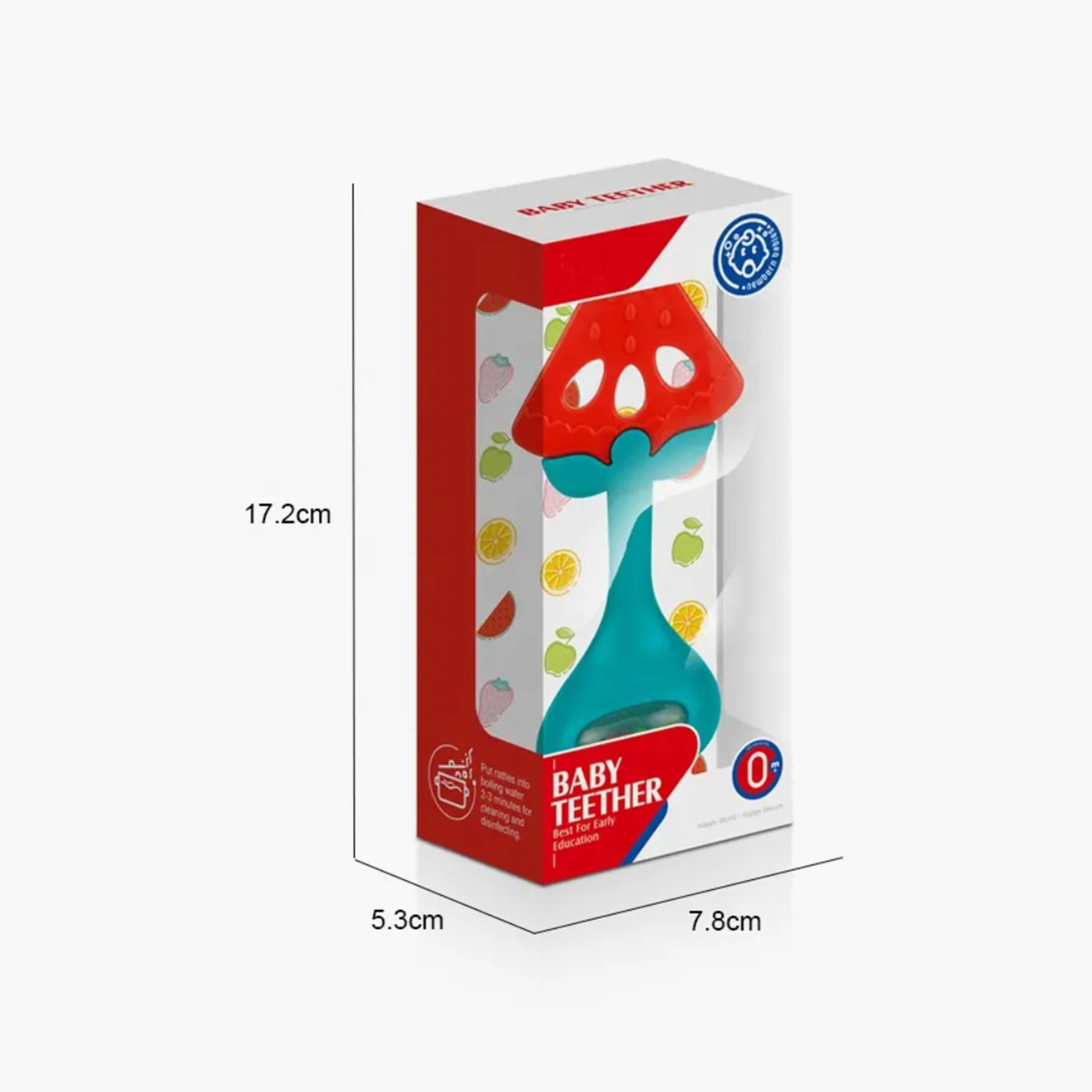 عضاضة بشكل البطيخ مع خشخيشة من هوانجر-toys-babyandtoddlertoys-rattlesandteethers-image-1