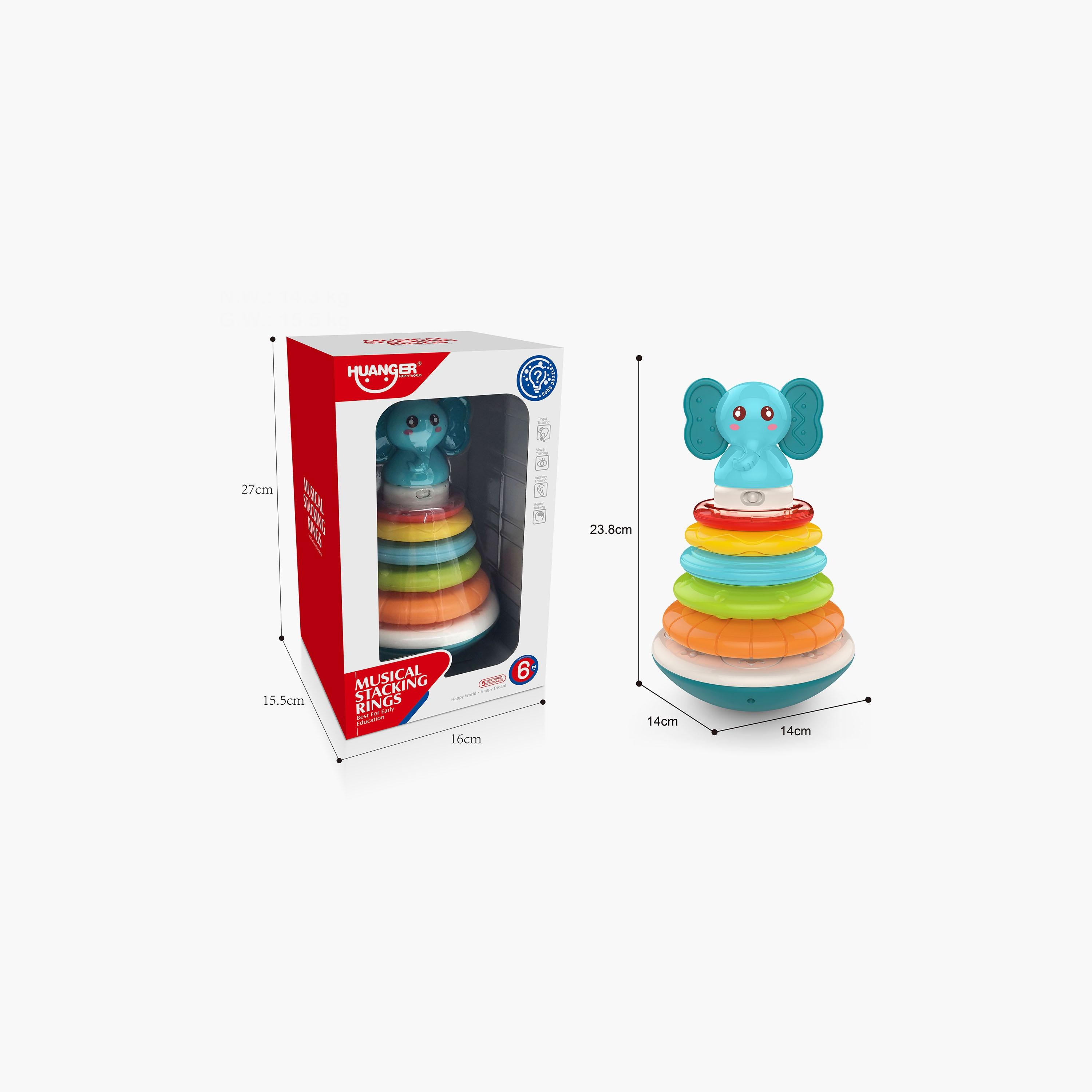 Huanger Stacking Musical Toy, Elephant-toys-babyandtoddlertoys-stackingandnestingtoys-image-4