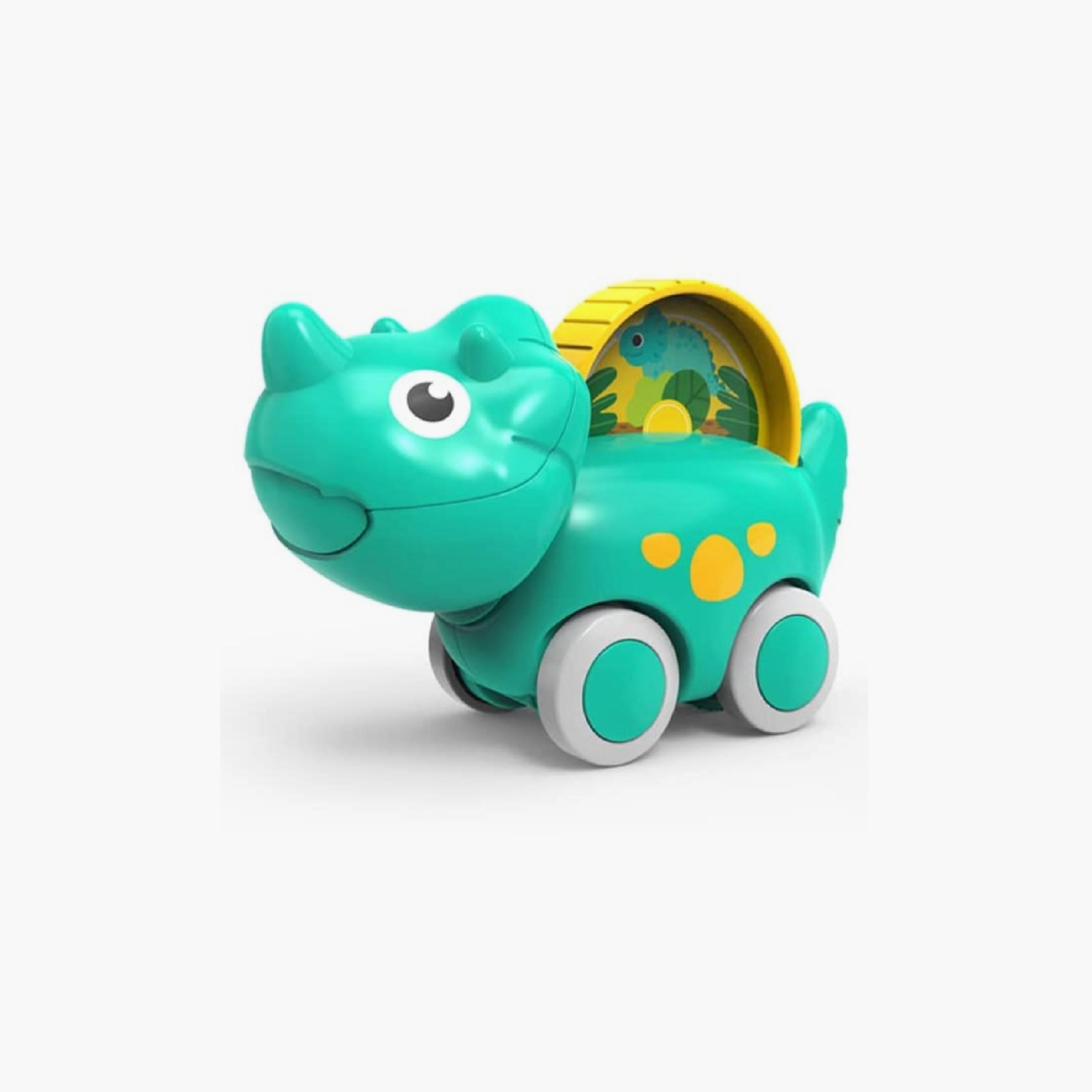 Huanger Triceratops Toy Car, Green-toys-babyandtoddlertoys-pushandpulltoys-image-1