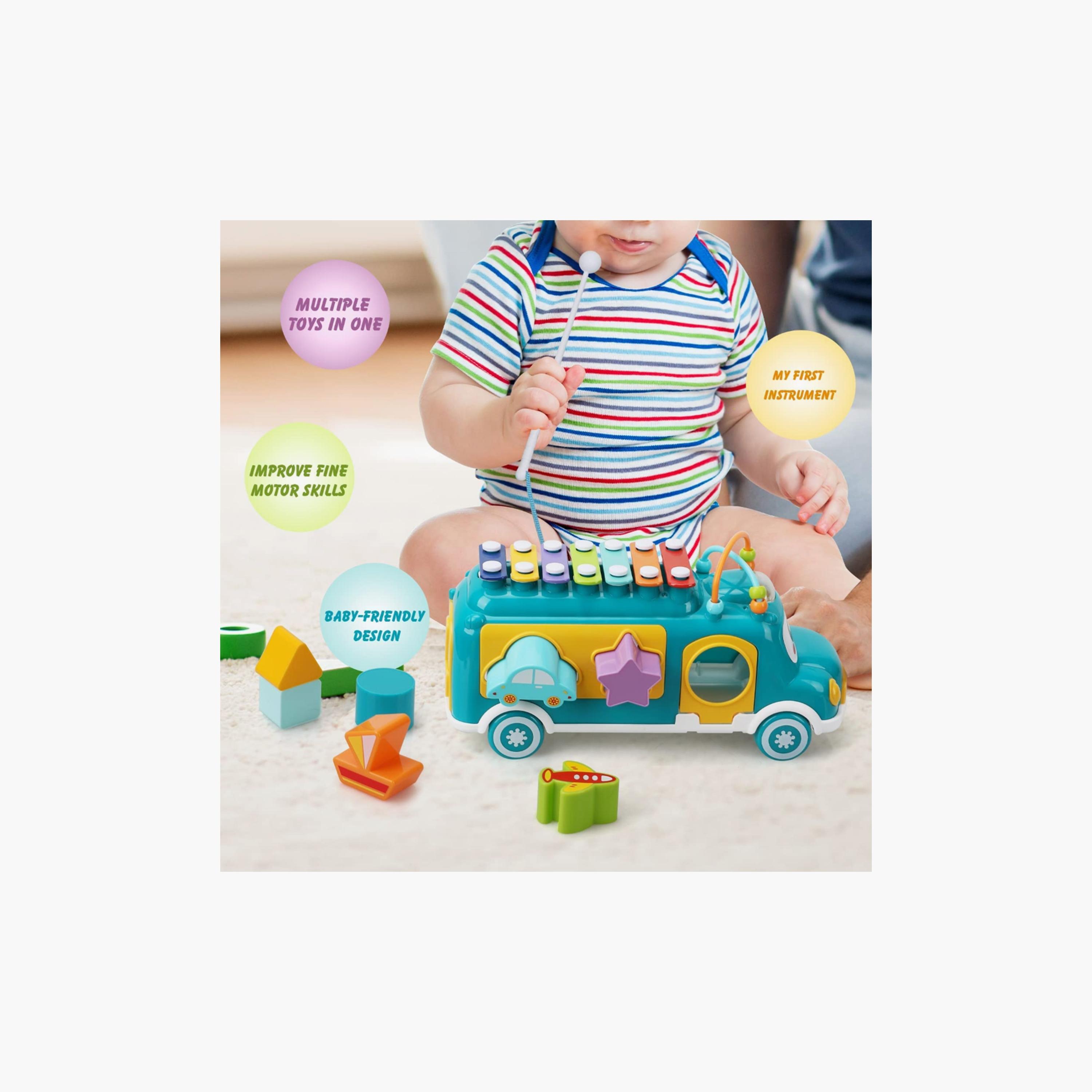 Huanger Musical Bus Stacking Toy with Xylophone-toys-playvehicles-trainsandbuses-image-3