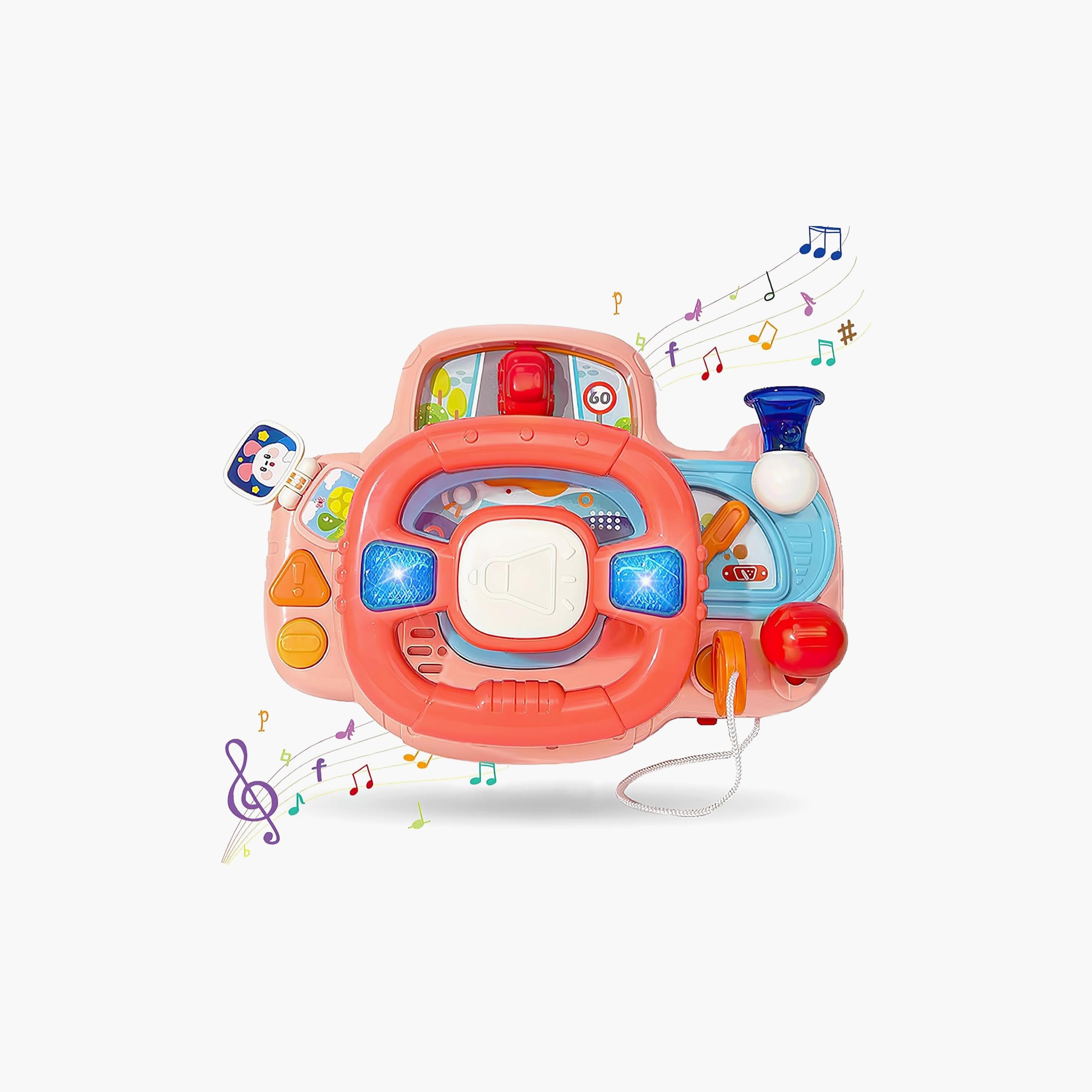 لعبة محاكاة عجلة القيادة الذكية الموسيقية من هوانجر-toys-babyandtoddlertoys-lightsandmusicaltoys-image-1