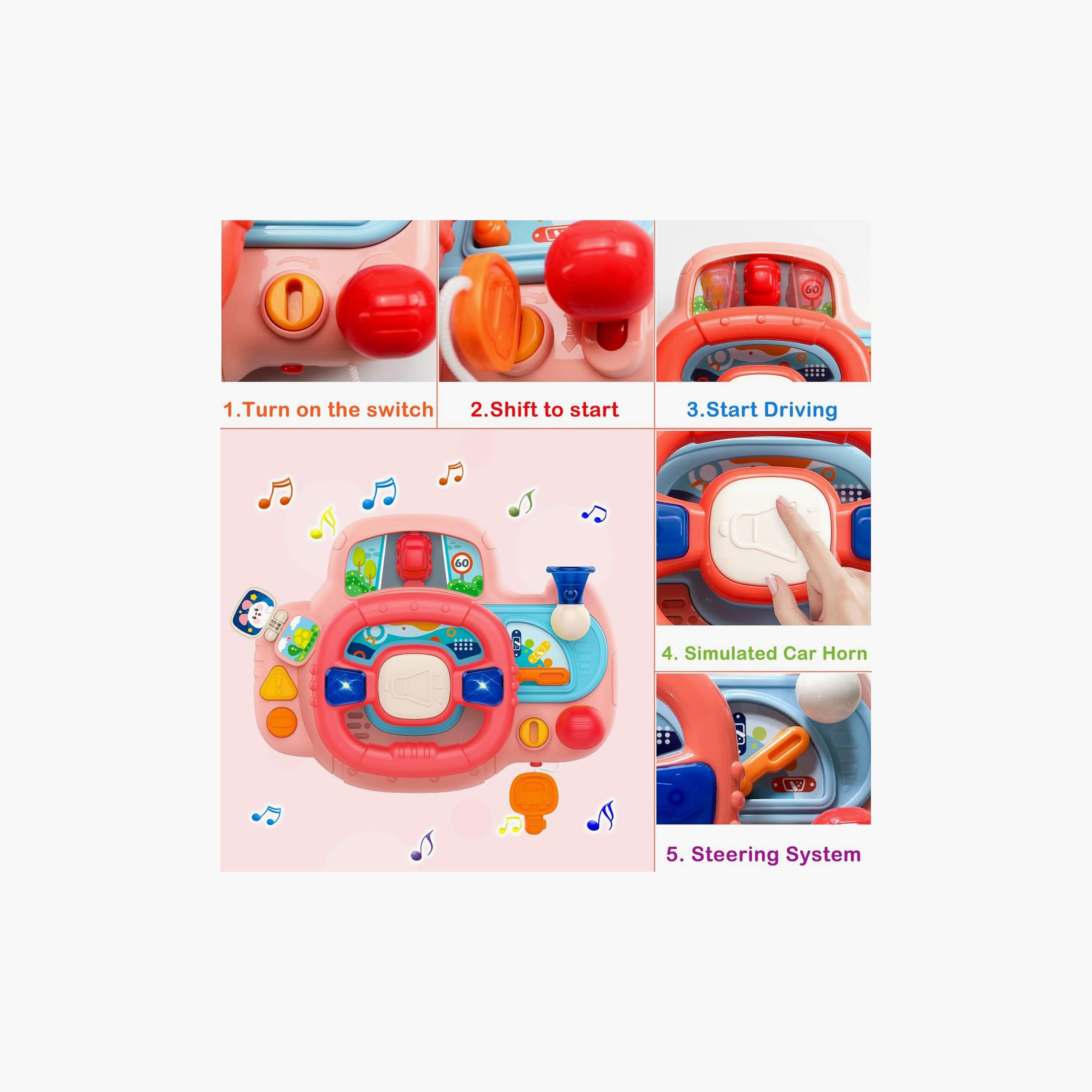 لعبة محاكاة عجلة القيادة الذكية الموسيقية من هوانجر-toys-babyandtoddlertoys-lightsandmusicaltoys-image-2
