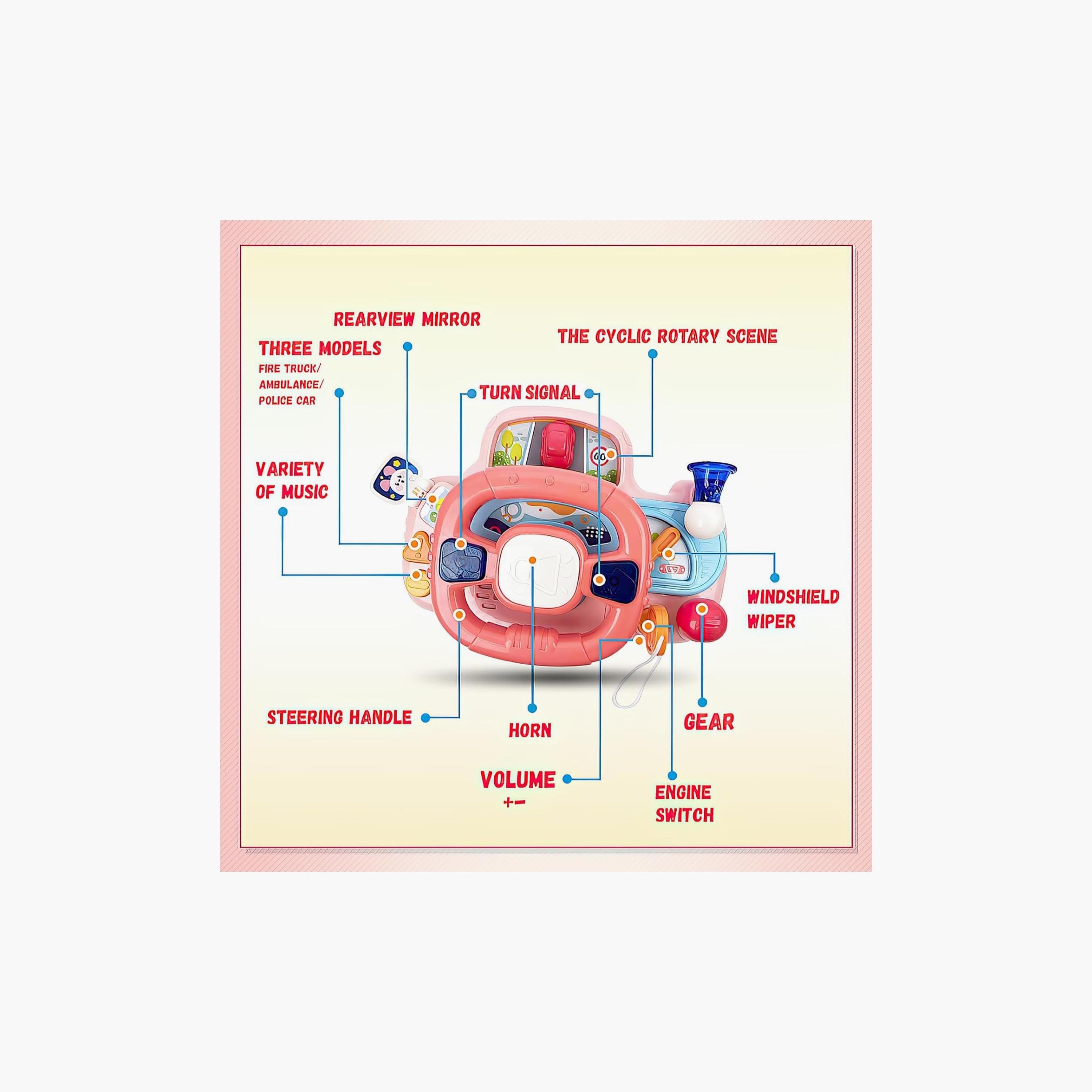 لعبة محاكاة عجلة القيادة الذكية الموسيقية من هوانجر-toys-babyandtoddlertoys-lightsandmusicaltoys-image-3
