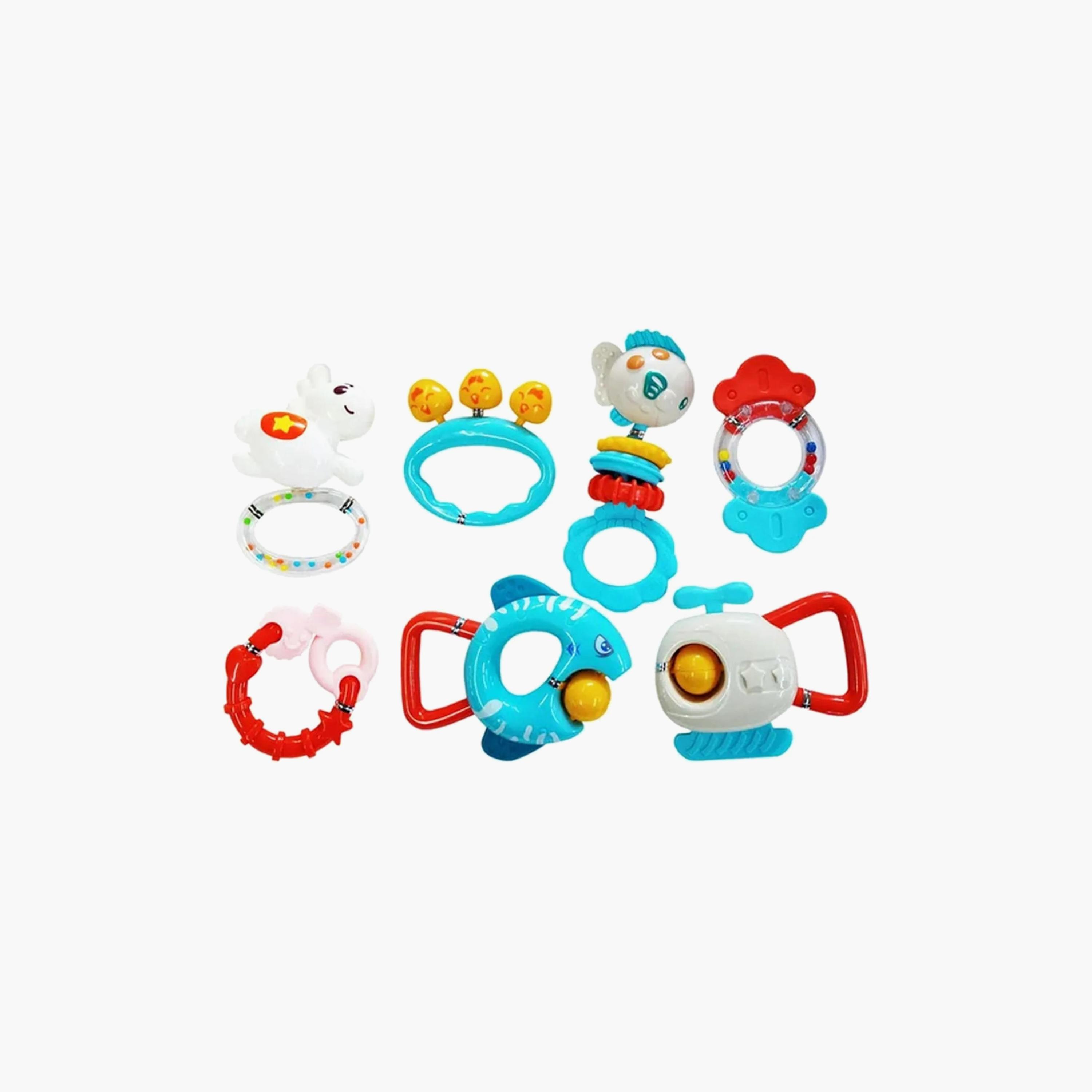 مجموعة هدايا خشخيشات وعضاضة 7 قطع من هوانجر -toys-babyandtoddlertoys-rattlesandteethers-image-5