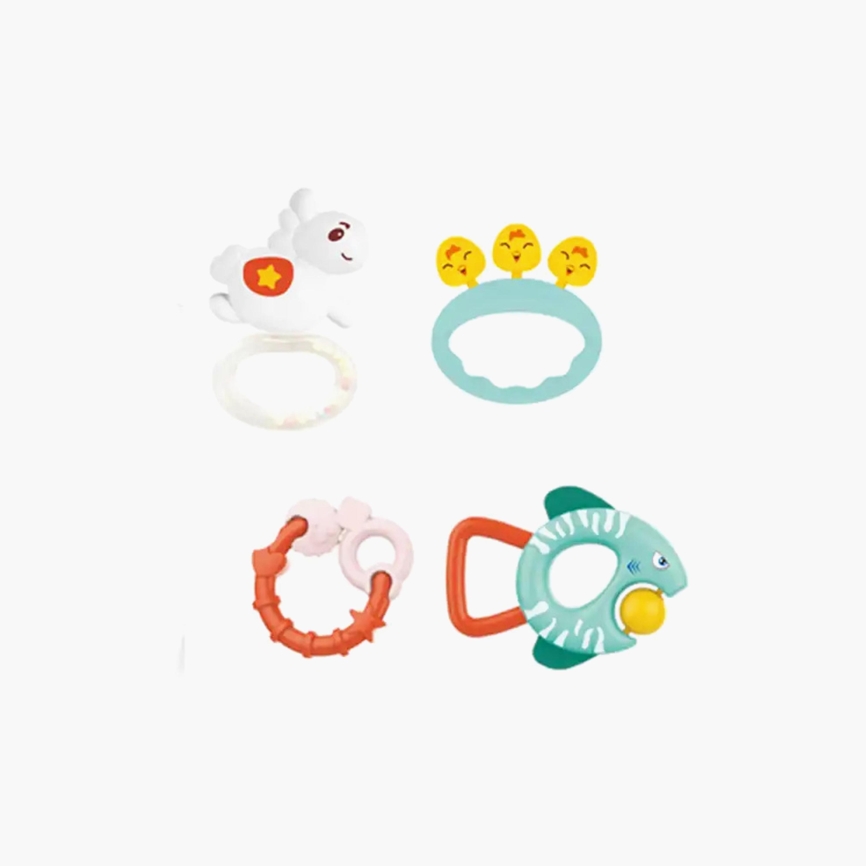 مجموعة هدايا خشخيشات وعضاضة 7 قطع من هوانجر -toys-babyandtoddlertoys-rattlesandteethers-image-3