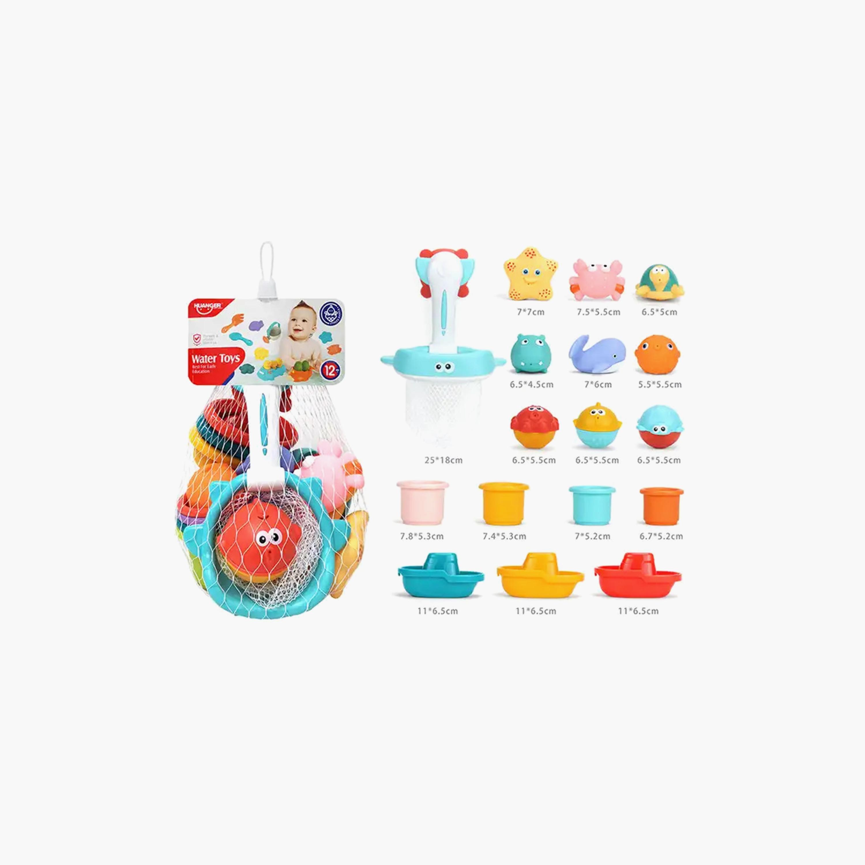 Huanger 17-Piece Water Bath & Shower Toy set-toys-babyandtoddlertoys-bathtoys-image-1