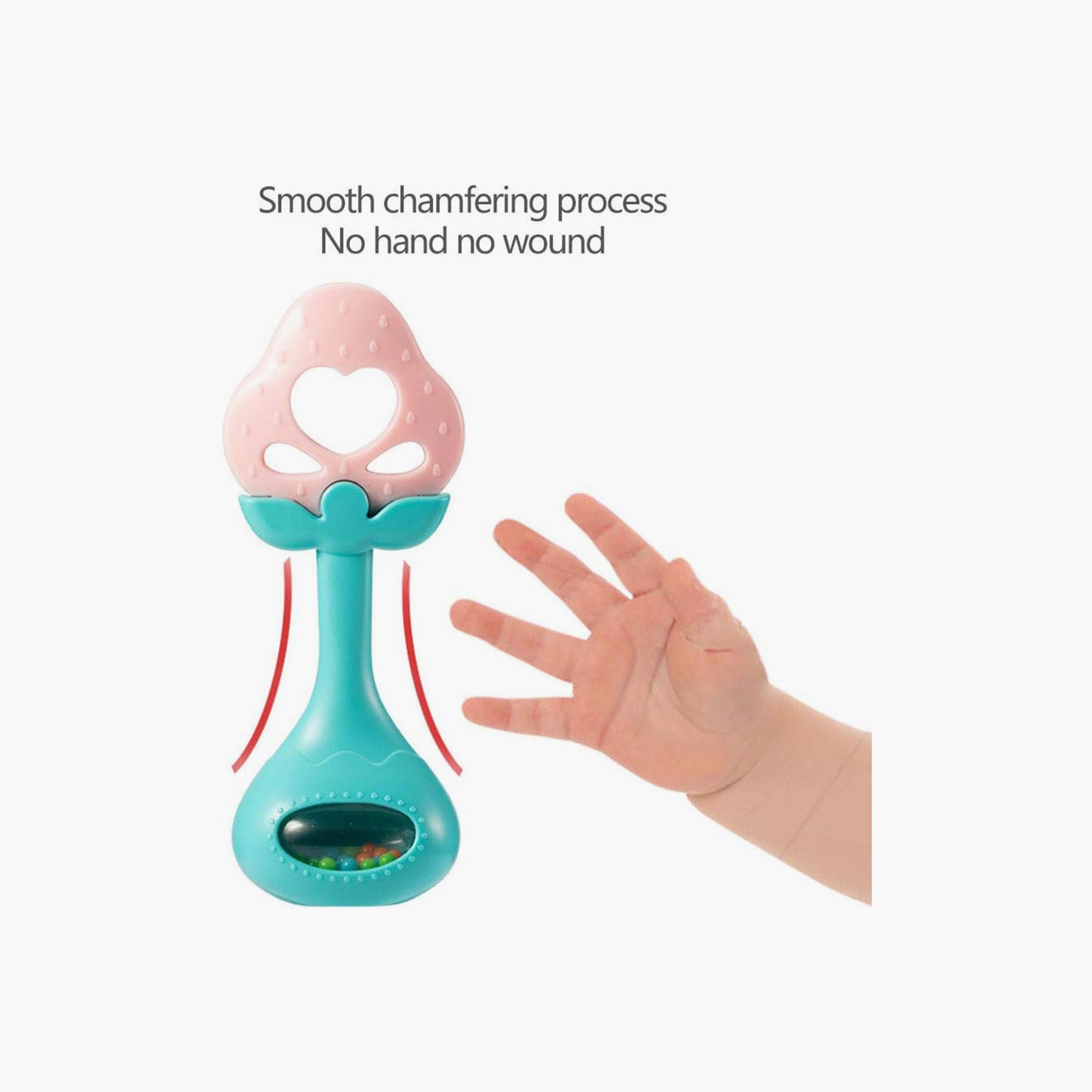 Huanger Strawberry Teether With Rattle-toys-babyandtoddlertoys-rattlesandteethers-image-2