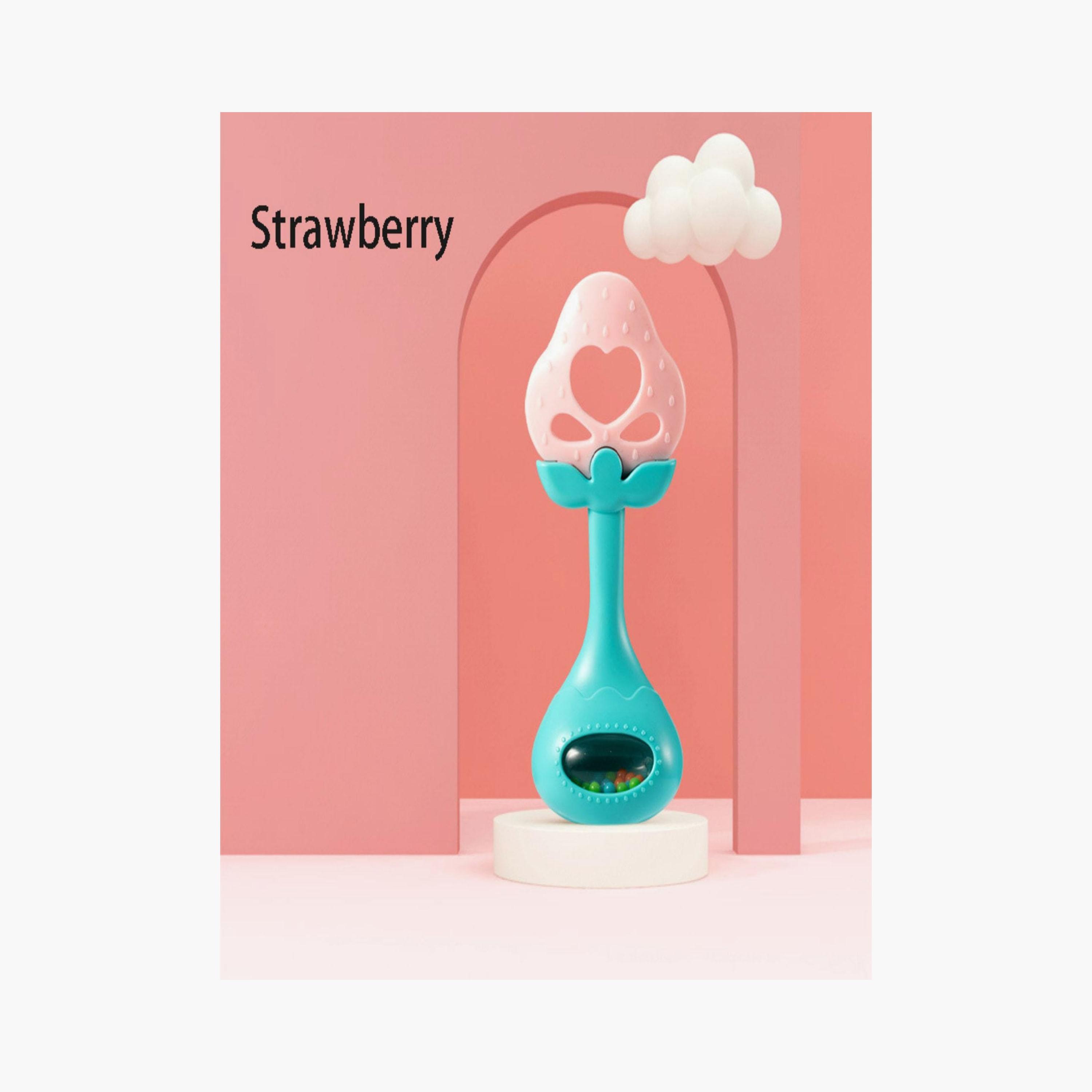 Huanger Strawberry Teether With Rattle-toys-babyandtoddlertoys-rattlesandteethers-image-4