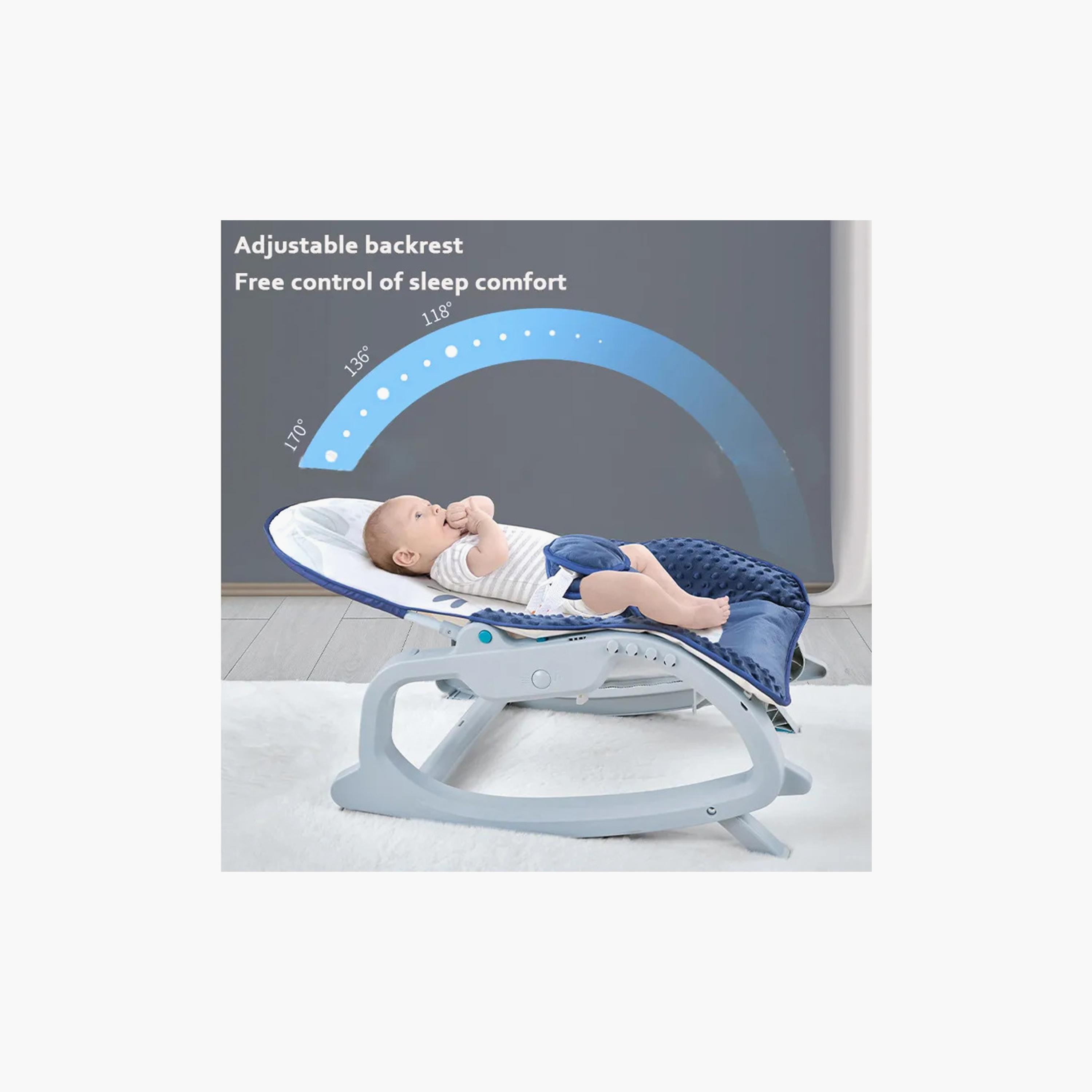 كرسي موسيقي هزاز محمول من ليتل أنجل، أزرق-toys-babyandtoddlertoys-lightsandmusicaltoys-image-2